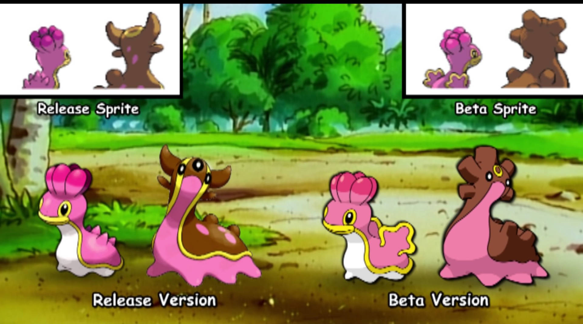 Gastrodon And Shellos Art Background