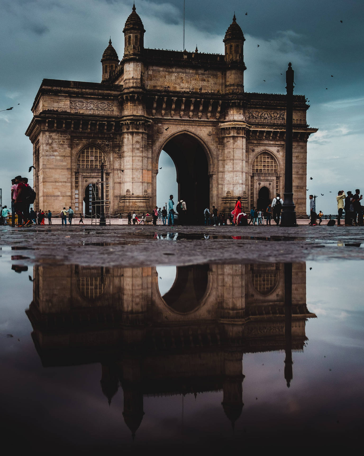 Gateway Of Mumbai Reflection Background