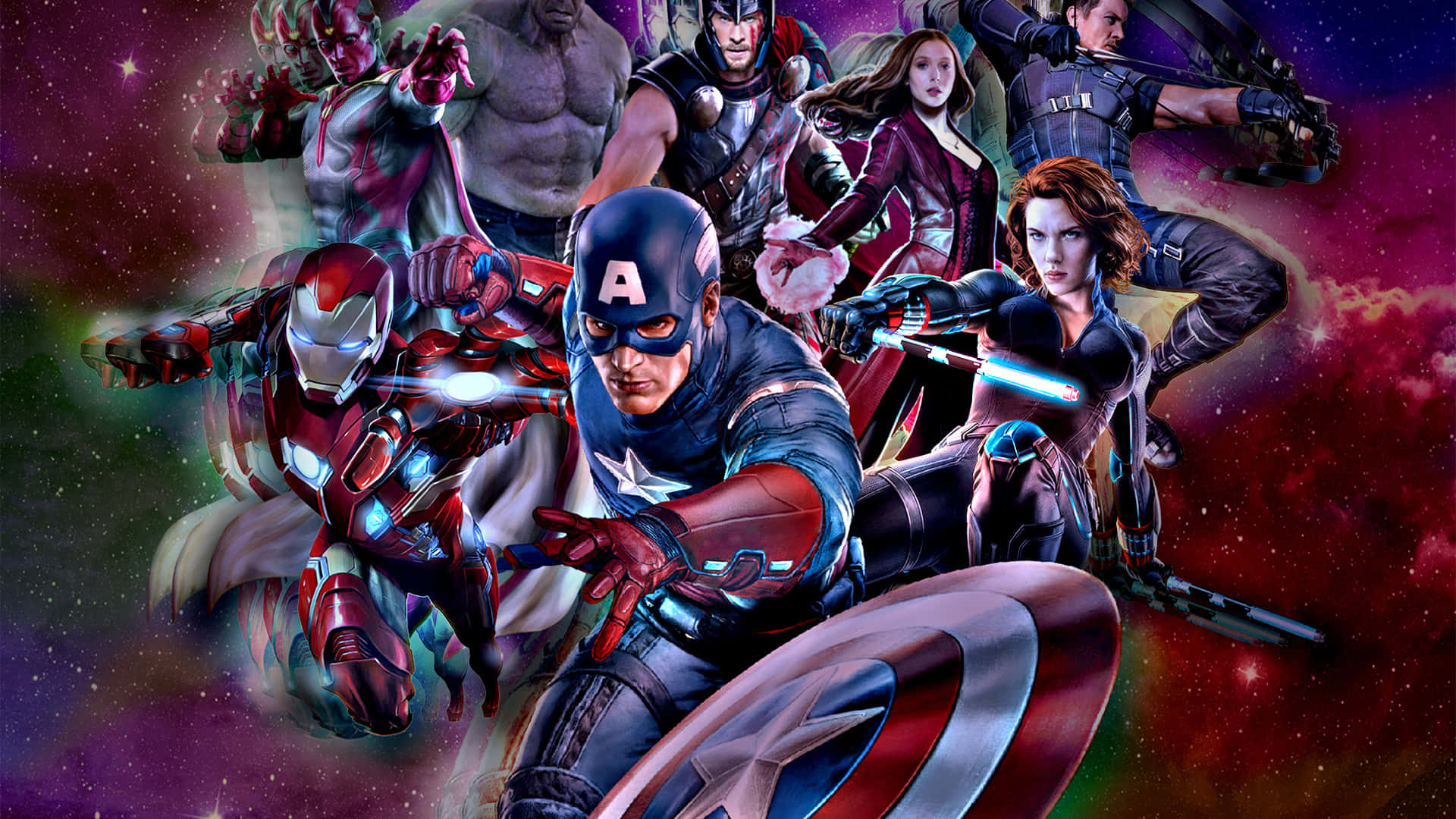 Gather Around The Heroes Of Marvel - 1920 X 1080 Wallpaper Background