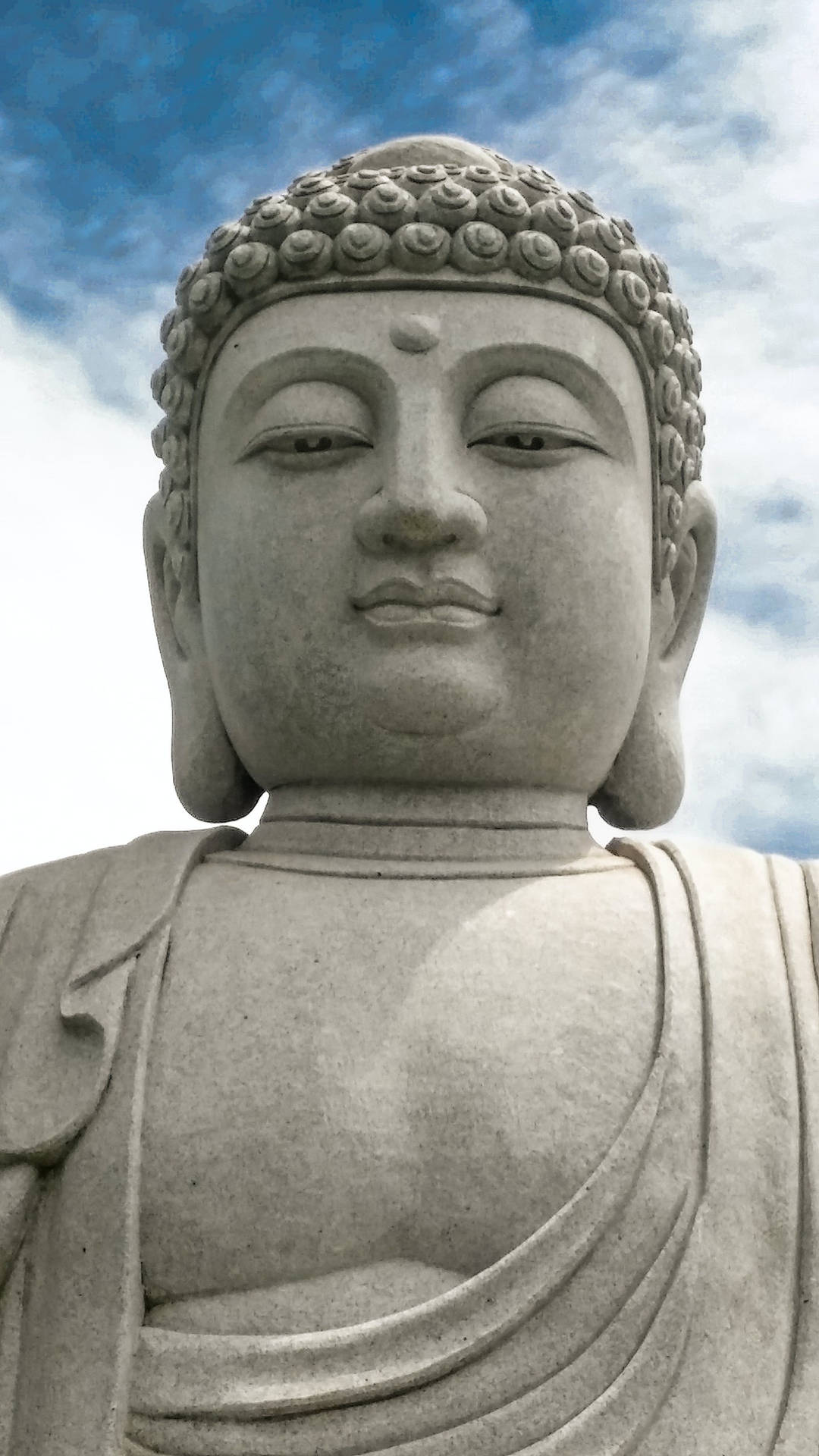 Gautam Buddha Cement Statue Background