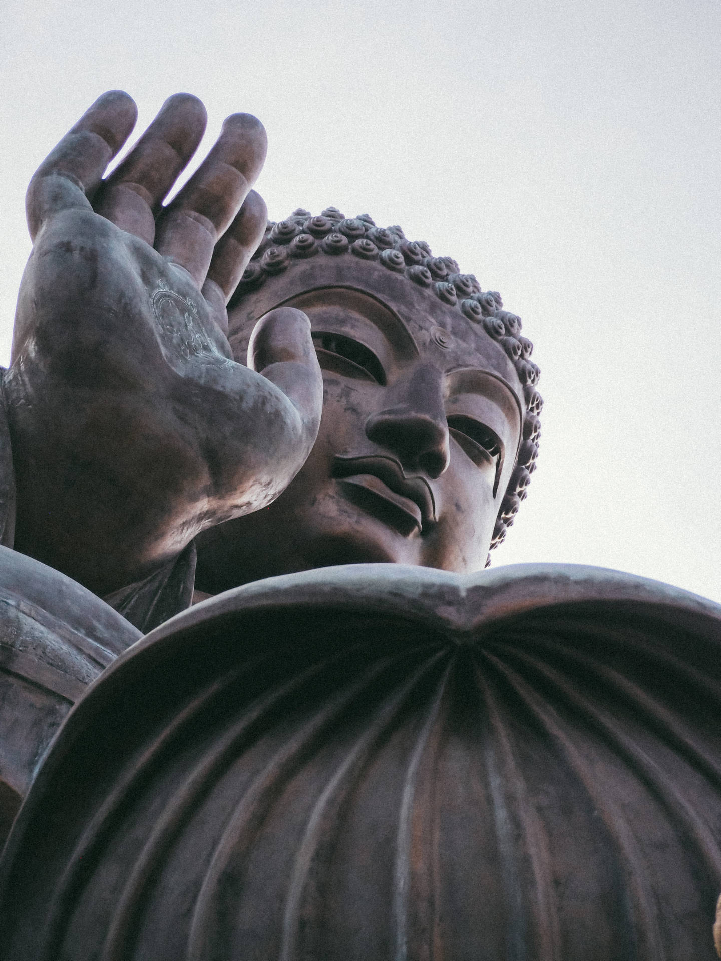Gautam Buddha Concrete Statue Background