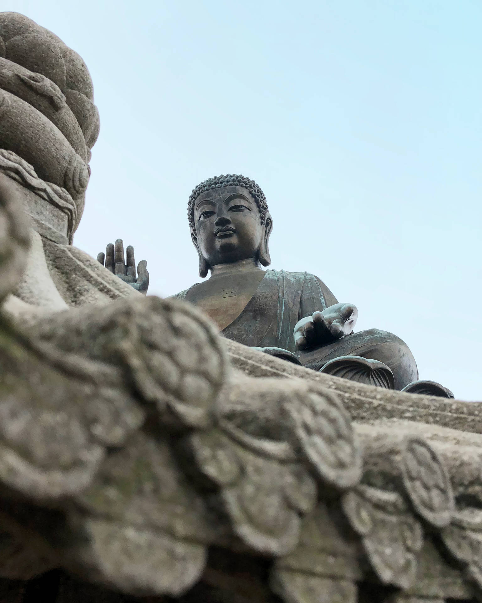 Gautam Buddha Gigantic Statue Background