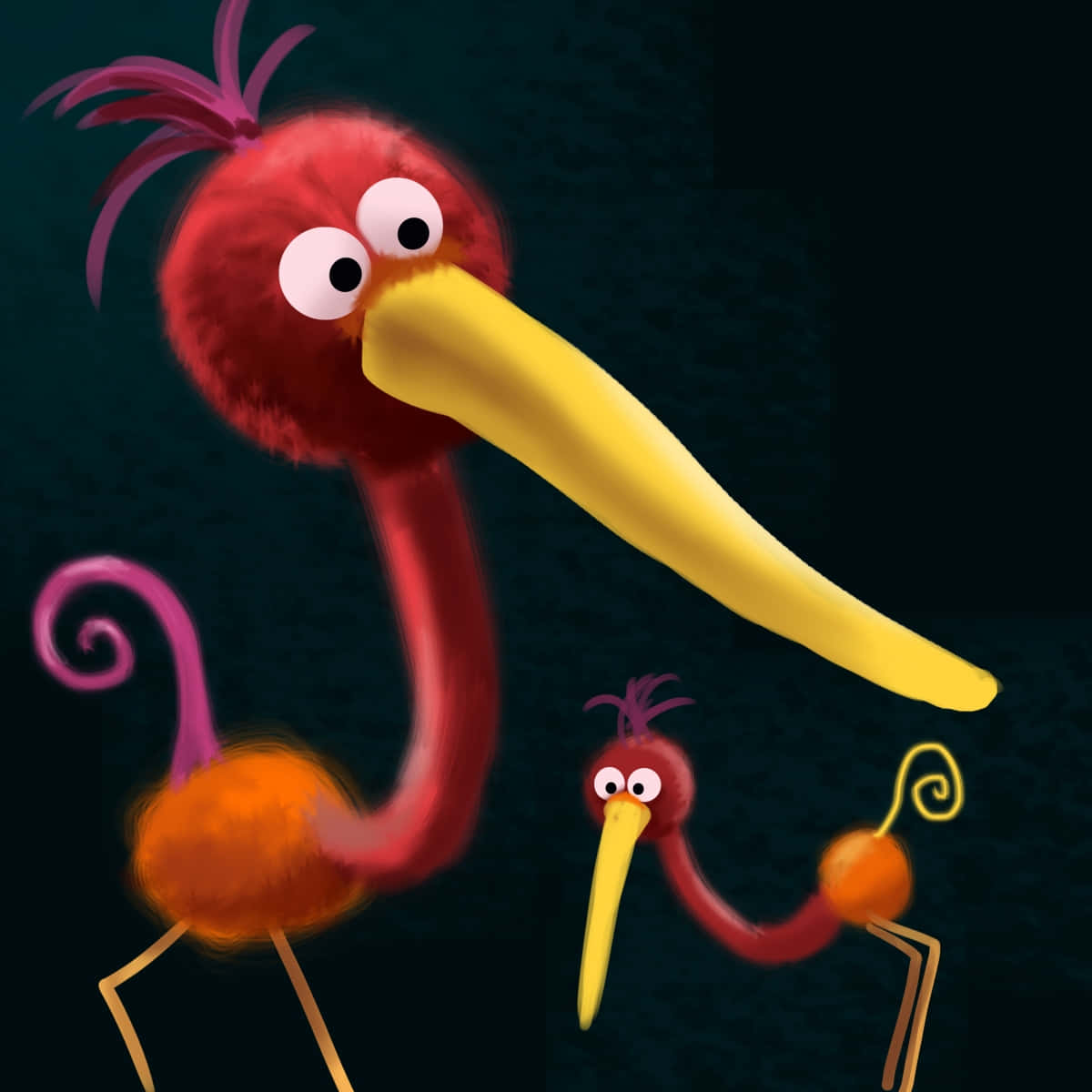 Gawky Birds Background