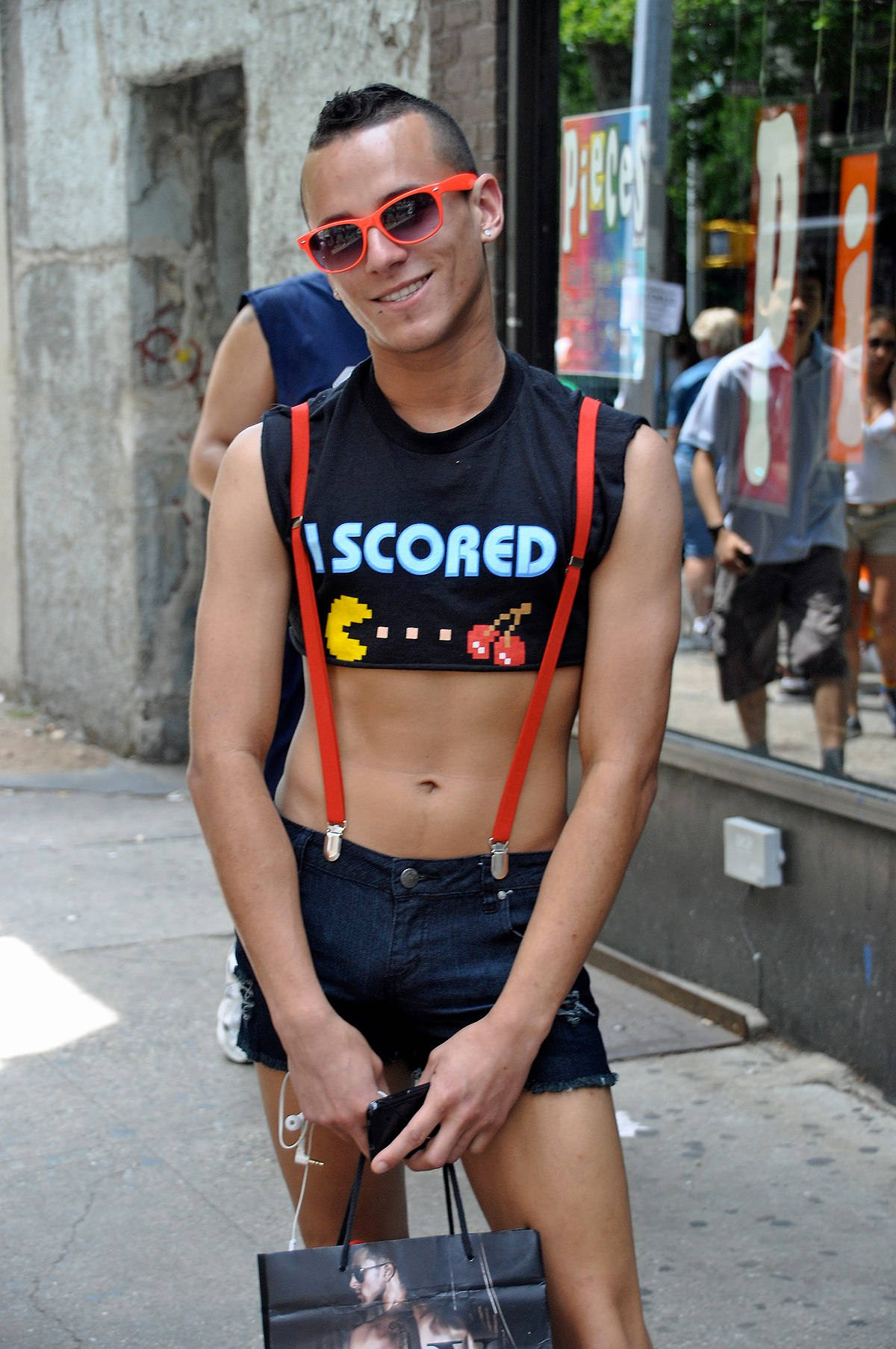 Gay Boy In Crop Top Background