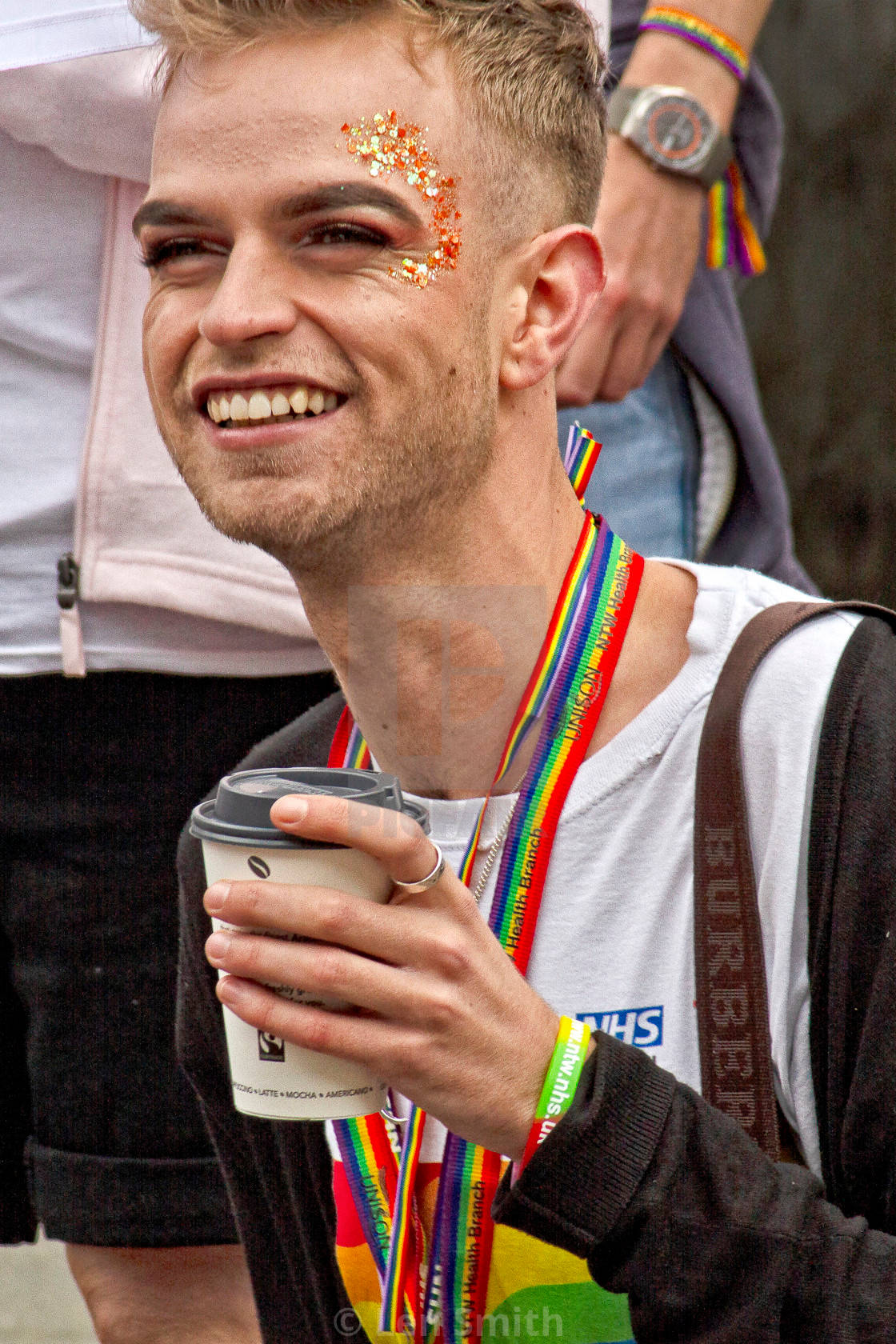 Gay Boy With Coffee Background