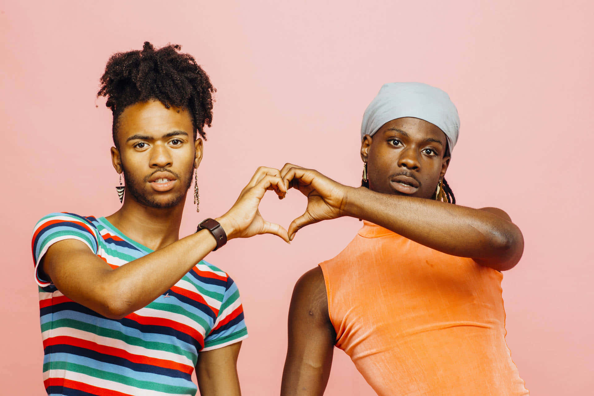 Gay Boys Making Heart Sign