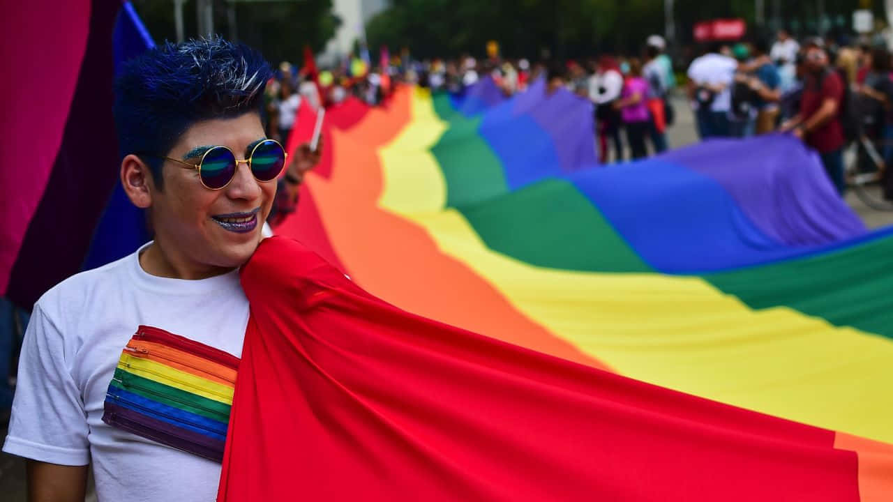 Gay Latino Flag Parade Background