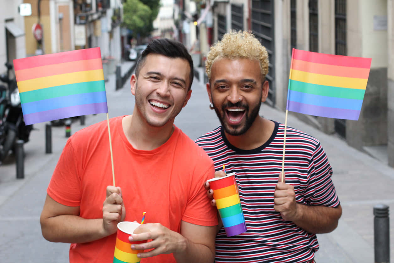 Gay Latino Pride Flags Background