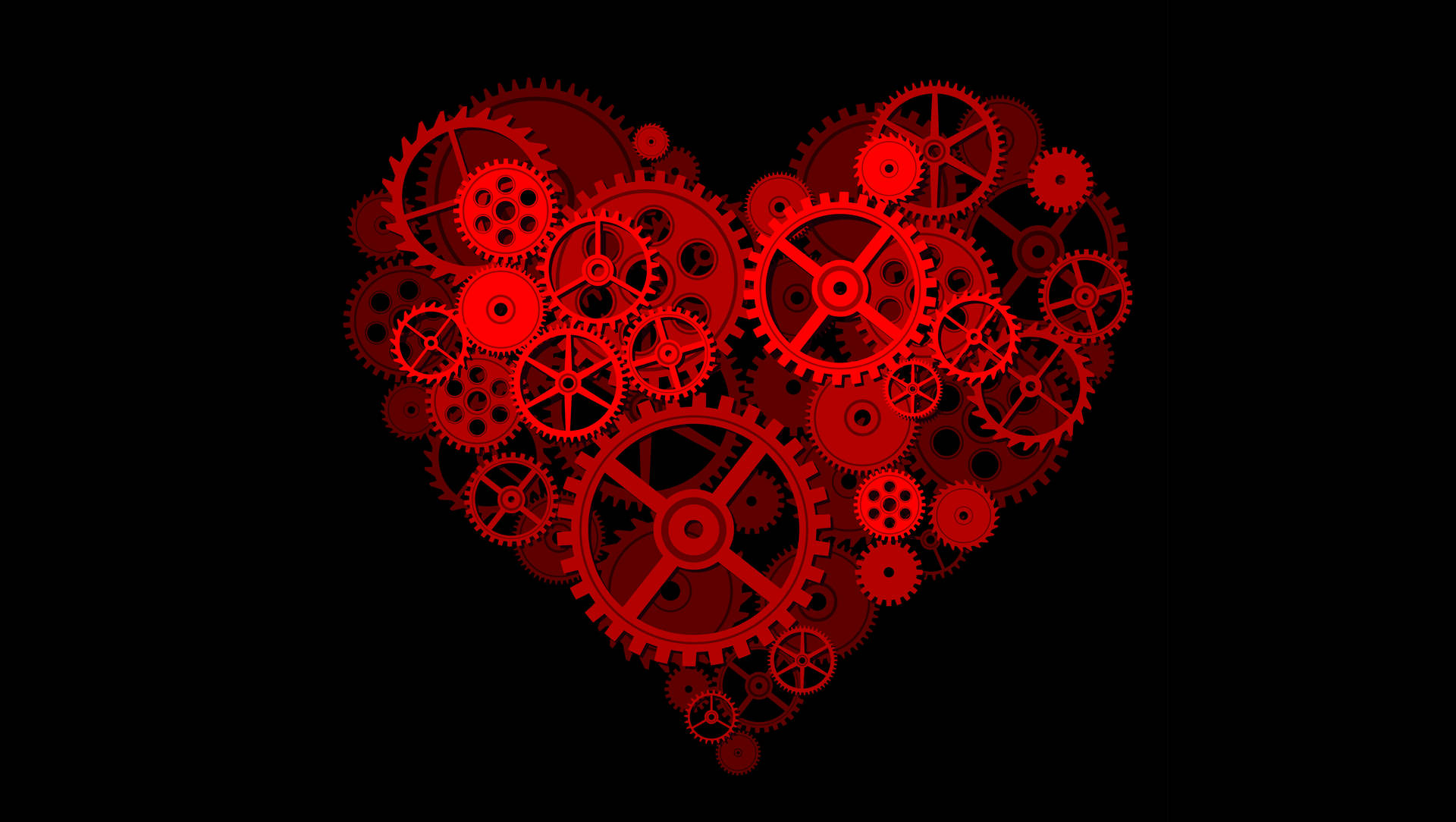 Gear Heart Love Art Background