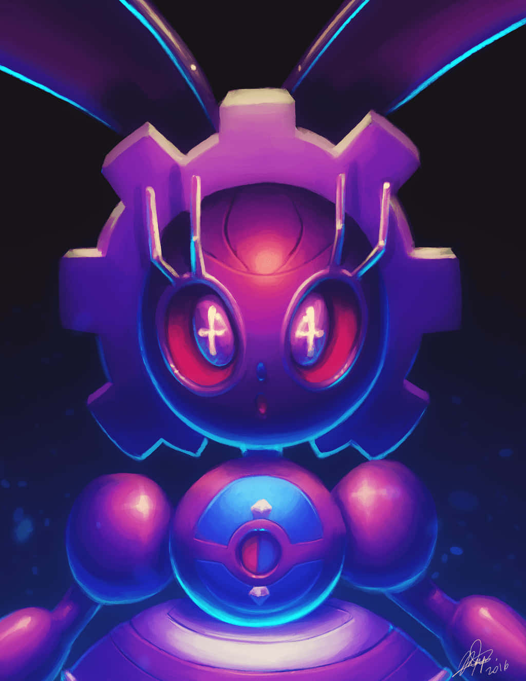 Geared Head Of Magearna Background