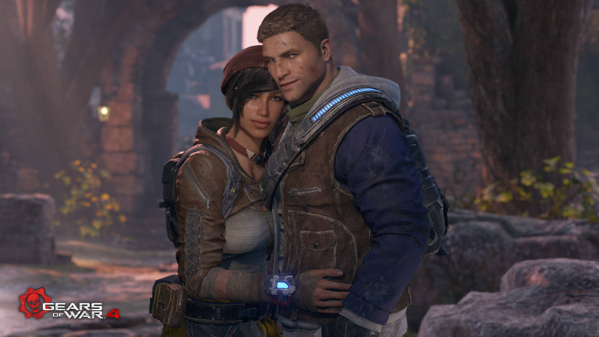 Gears Of War 4 Jd And Kait Couple Background