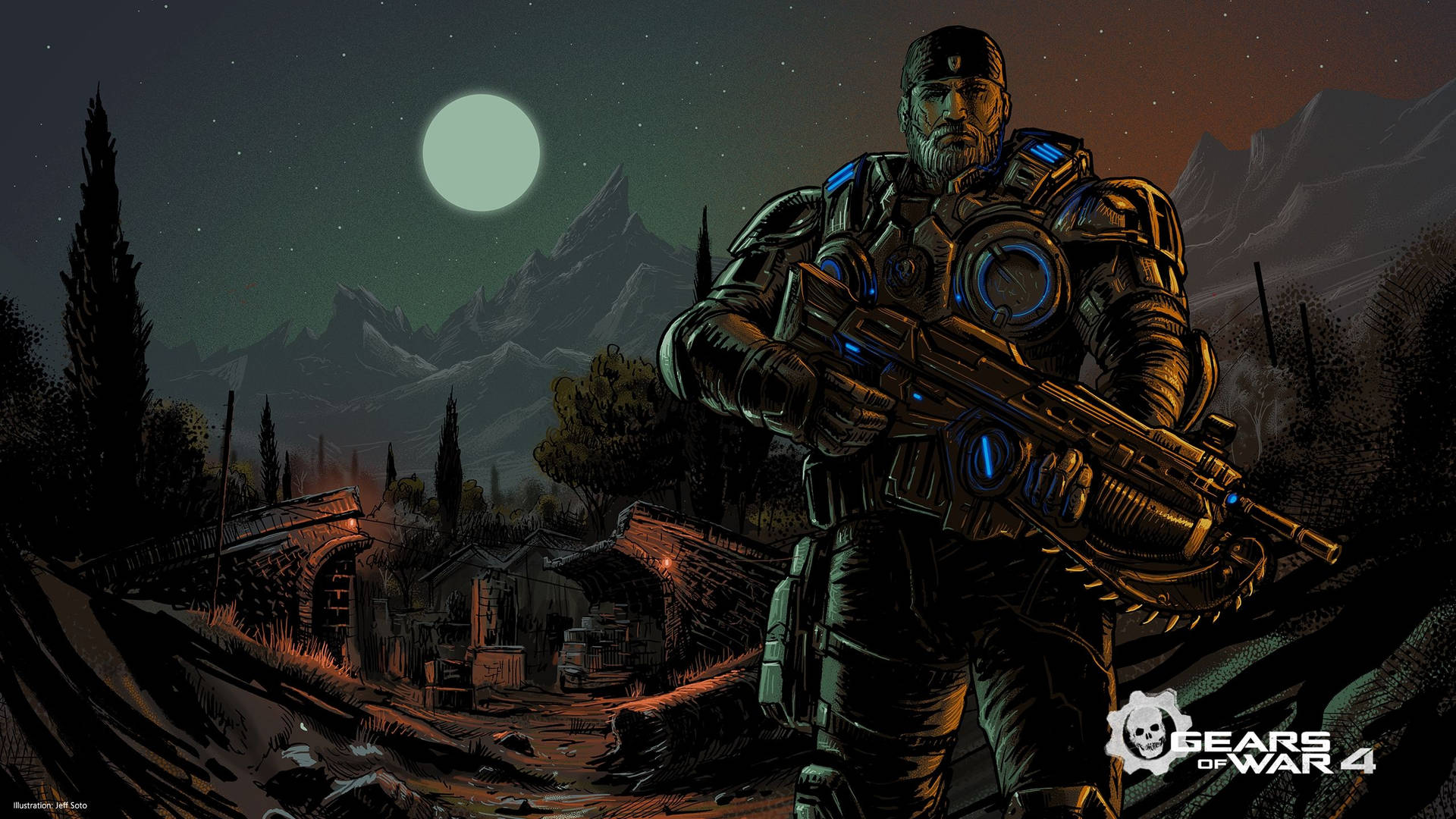 Gears Of War 4 Marcus Fenix Illustration