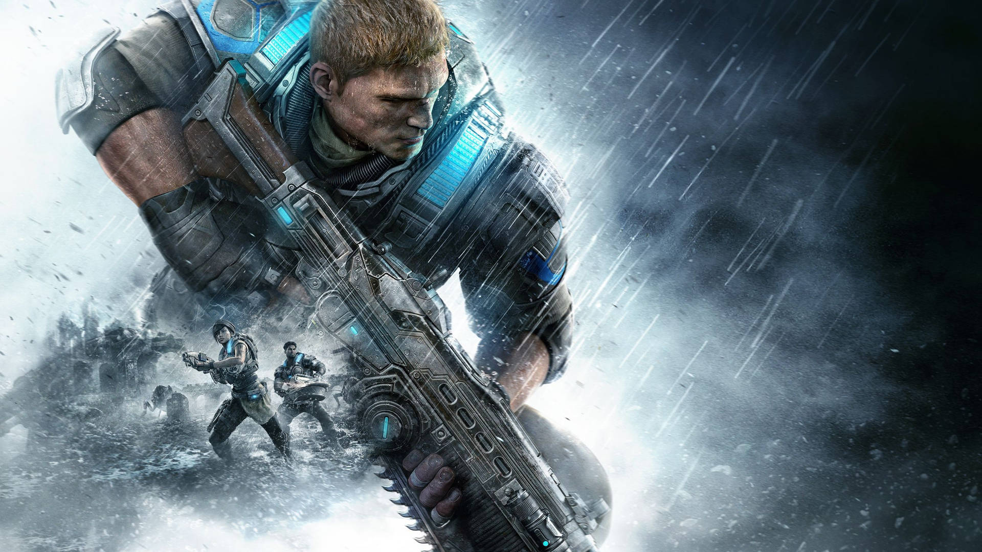 Gears Of War 5 In Storm Action Background
