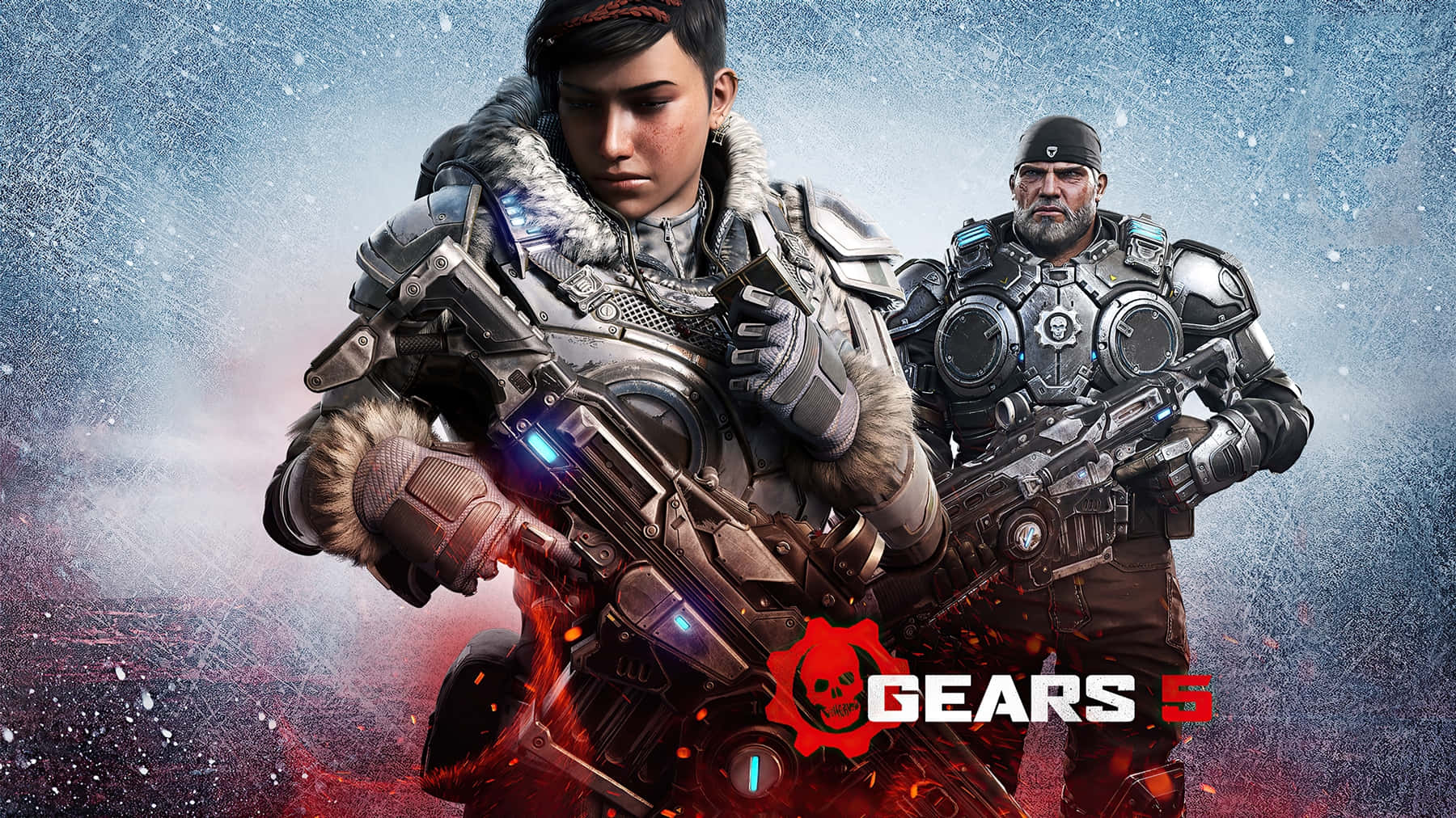 Gears Of War 5 Kait Diaz And Marcus Fenix Background