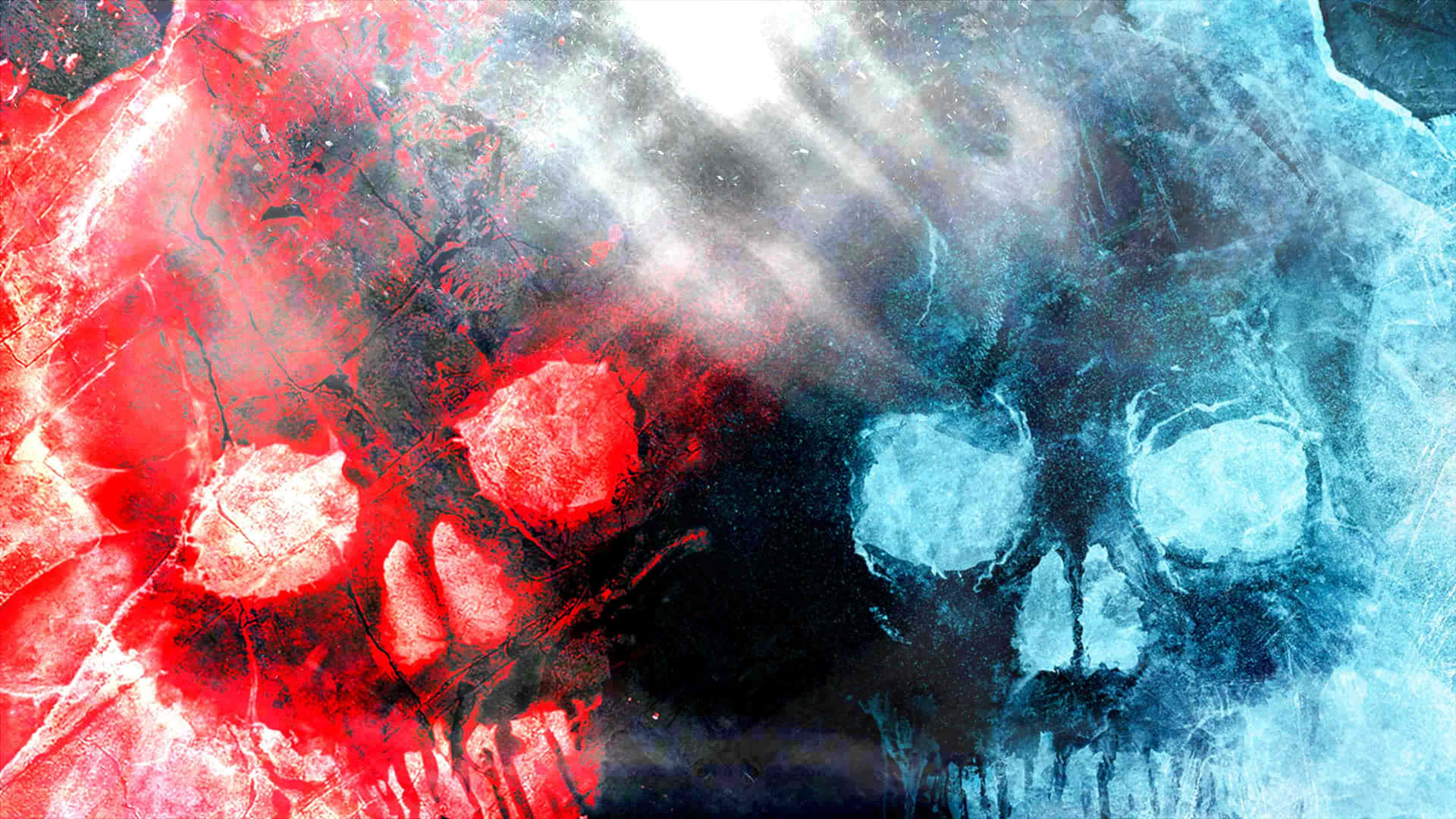 Gears Of War 5 Red And Blue Skulls Background