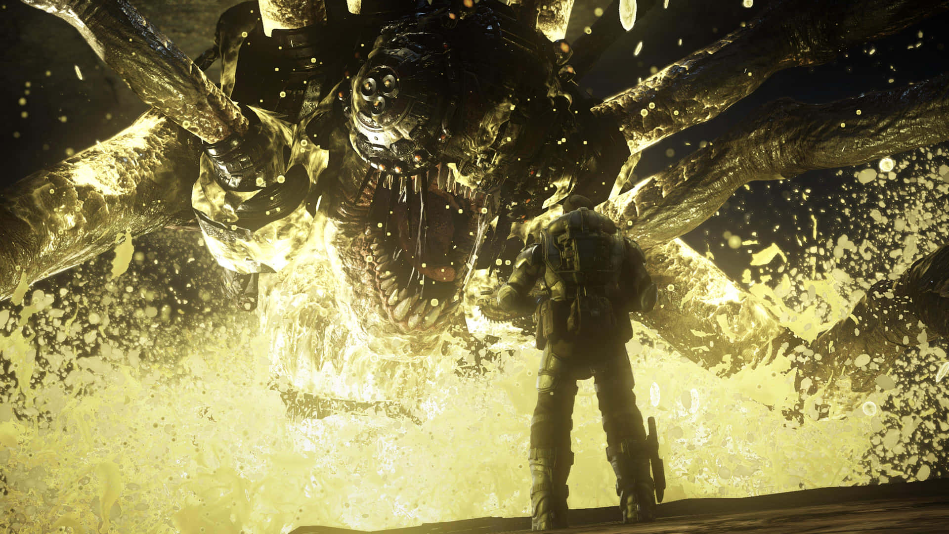 Gears Of War Faceoff With Corpser Background