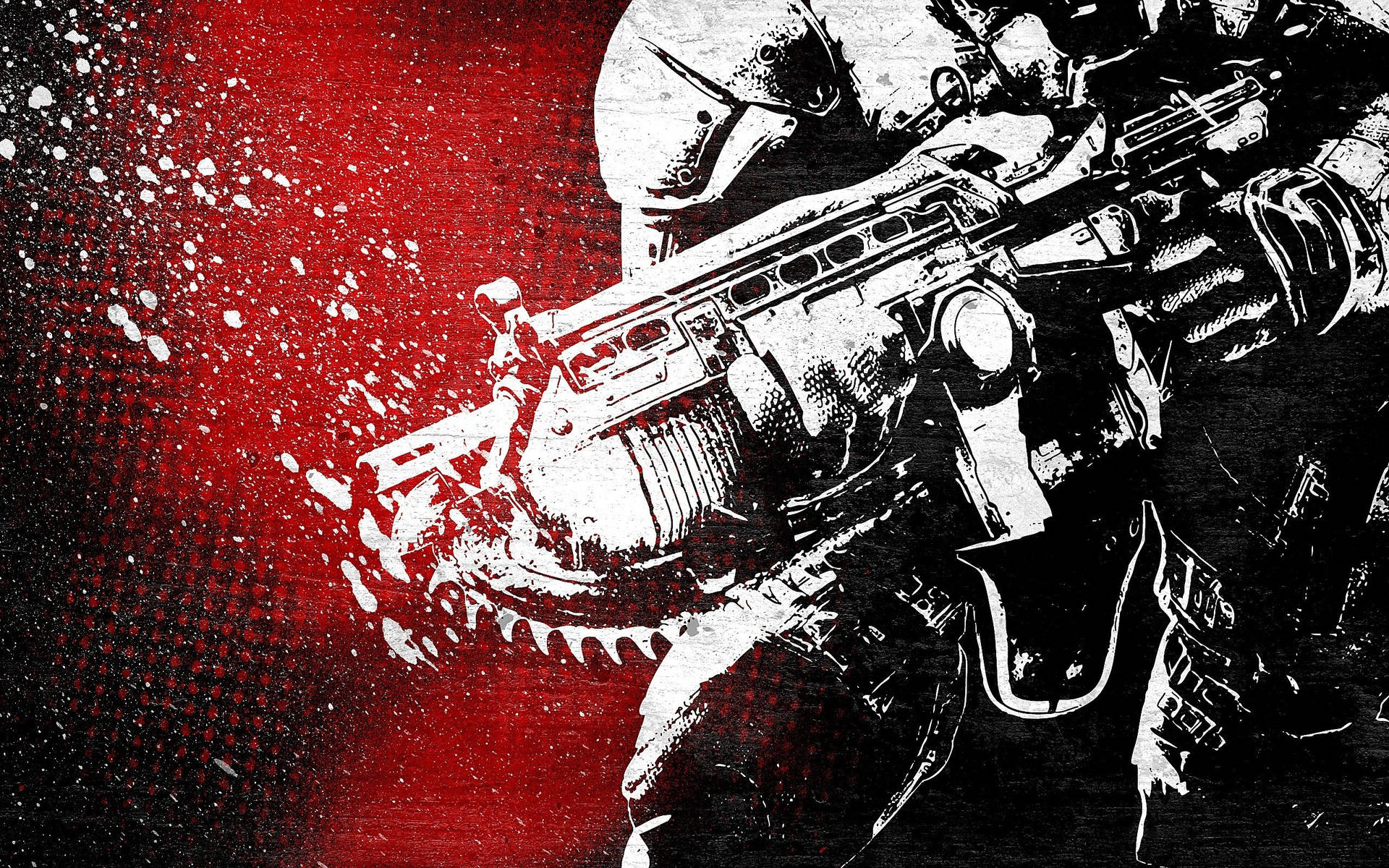 Gears Of War Game Weapon Background