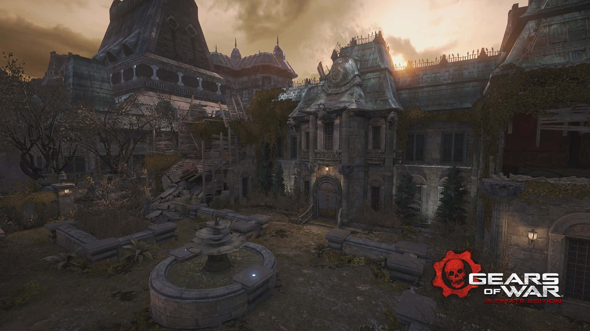 Gears Of War Ultimate Edition_ Courtyard Sunset Background