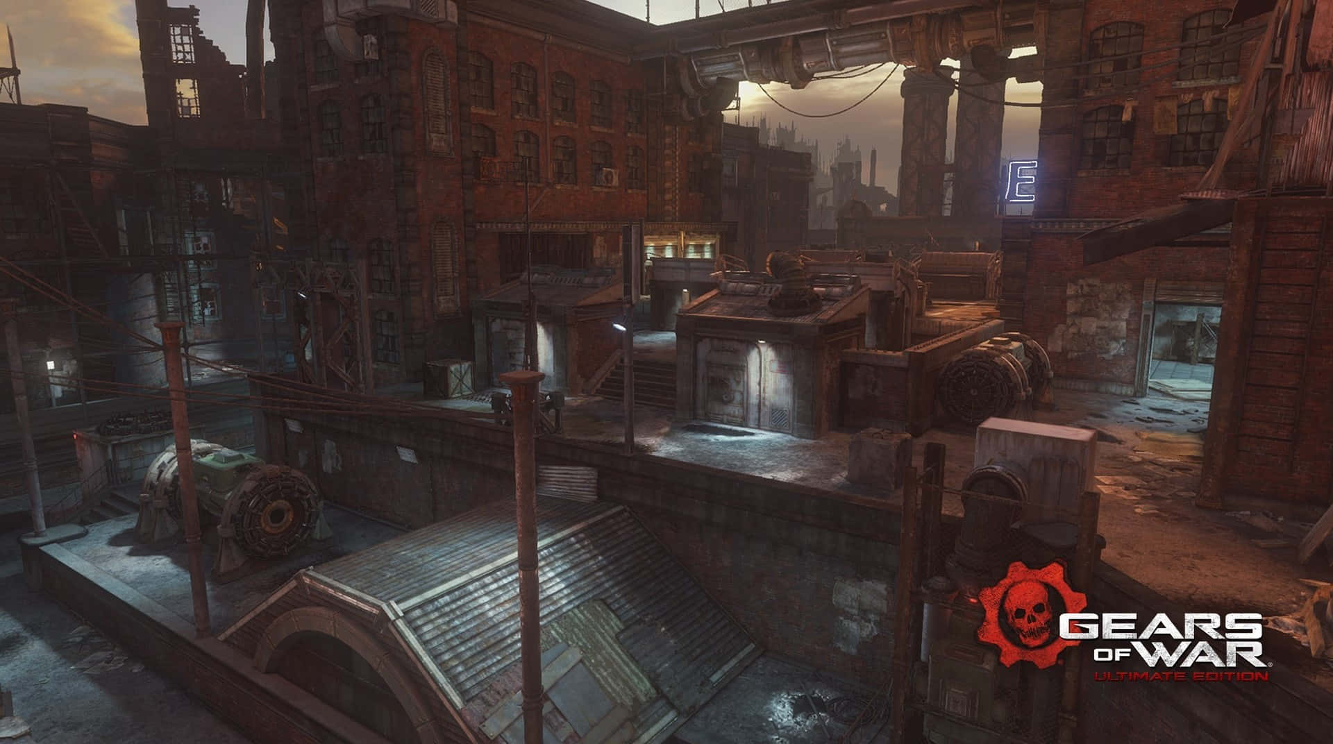 Gears Of War Ultimate Edition_ Dystopian Cityscape Background