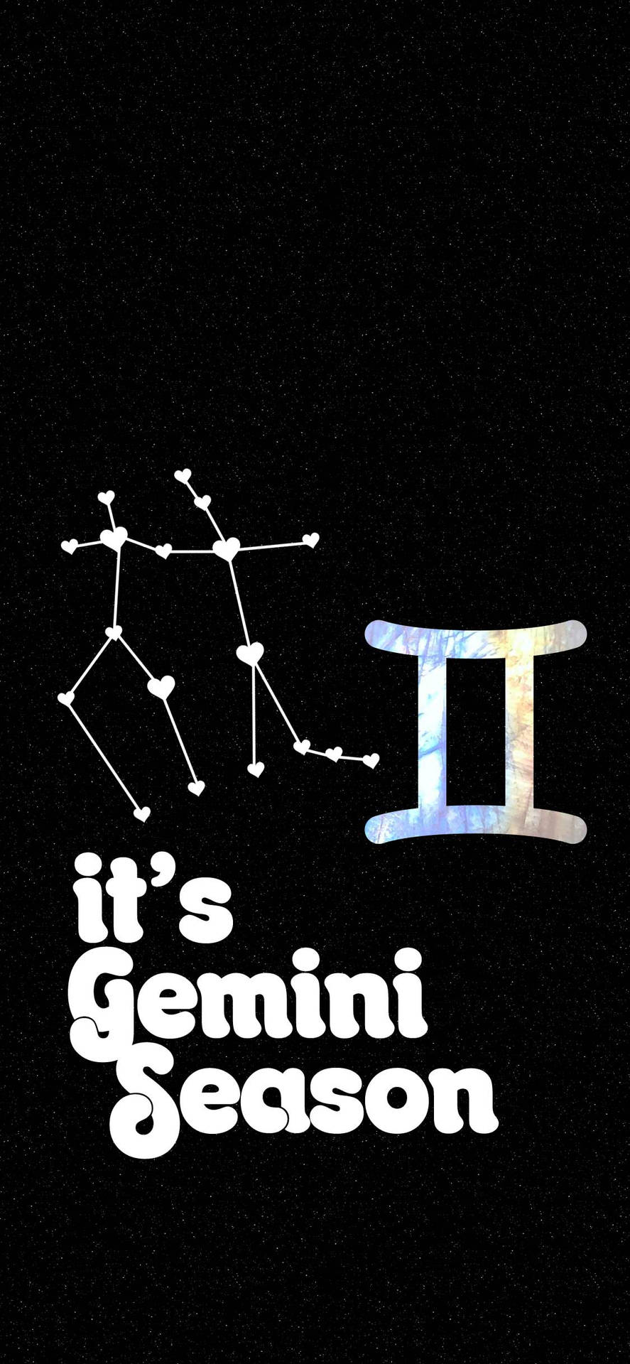 Gemini Season Stick Figures Background