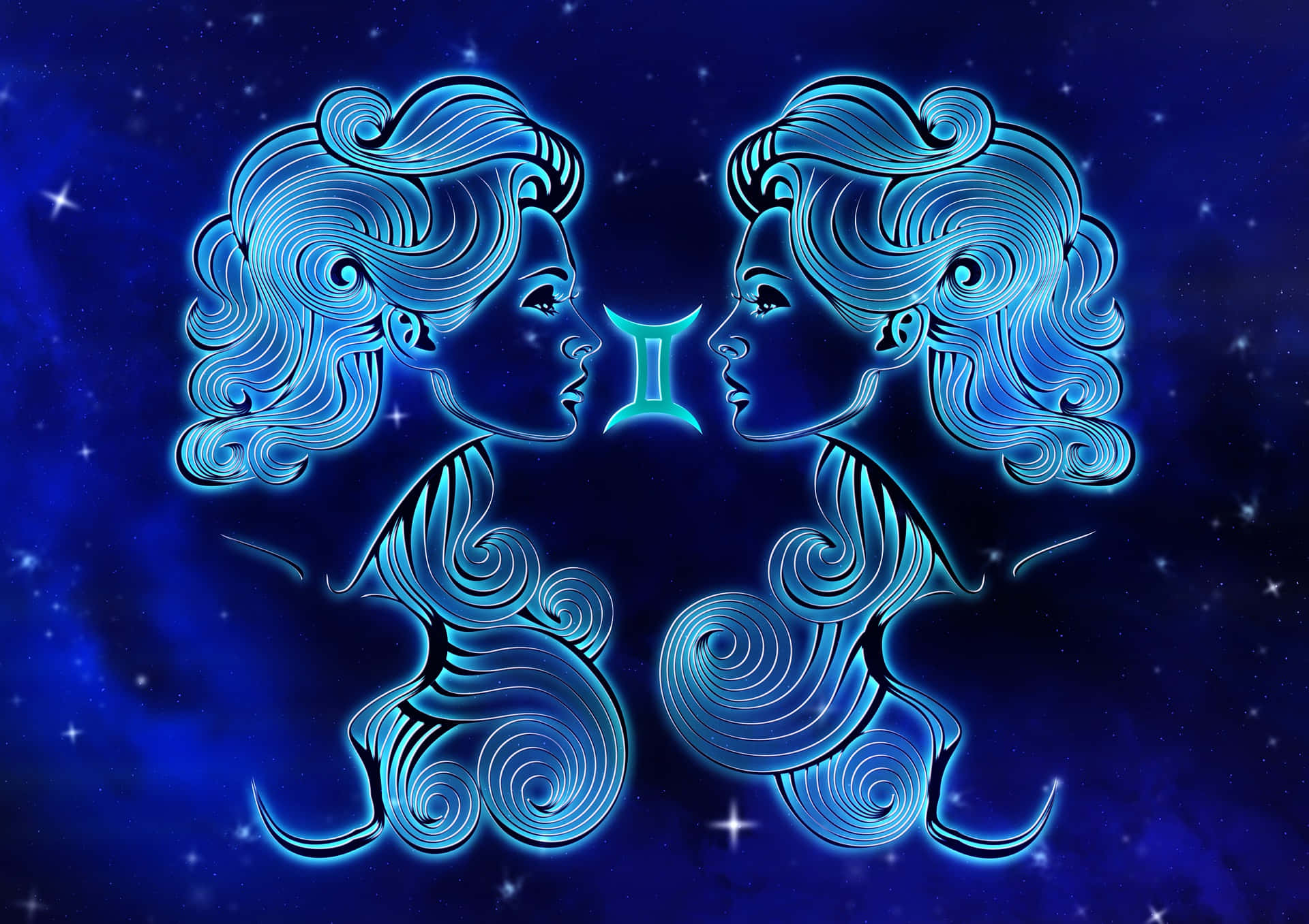 Gemini Zodiac Sign Artwork Background