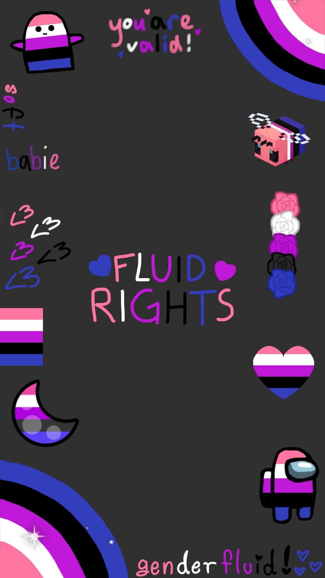 Gender Fluid Rights Background