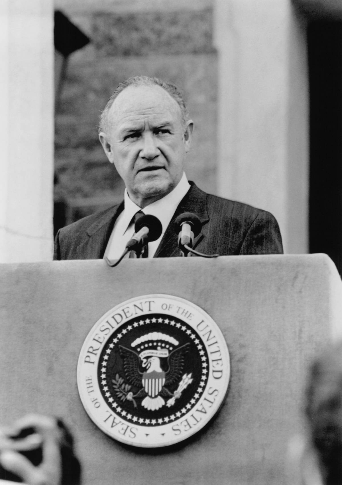 Gene Hackman Delivers Speech Background