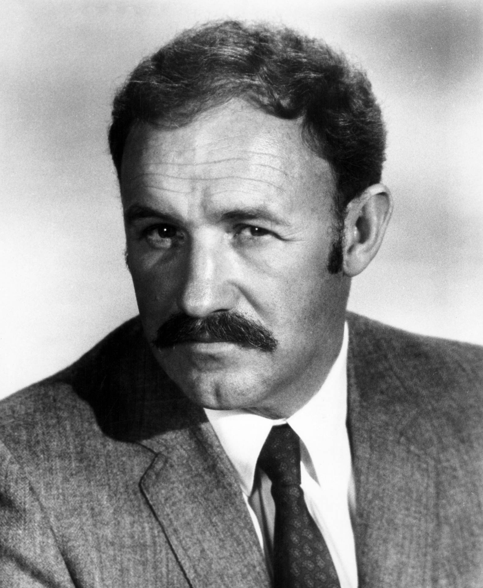 Gene Hackman In B&w Background