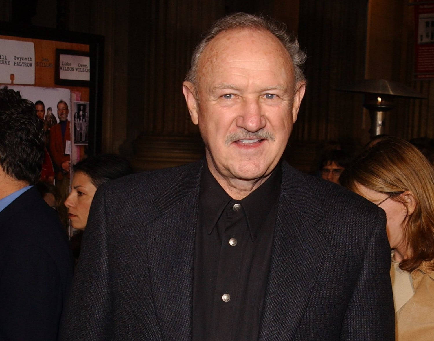 Gene Hackman In Dark Suit Background