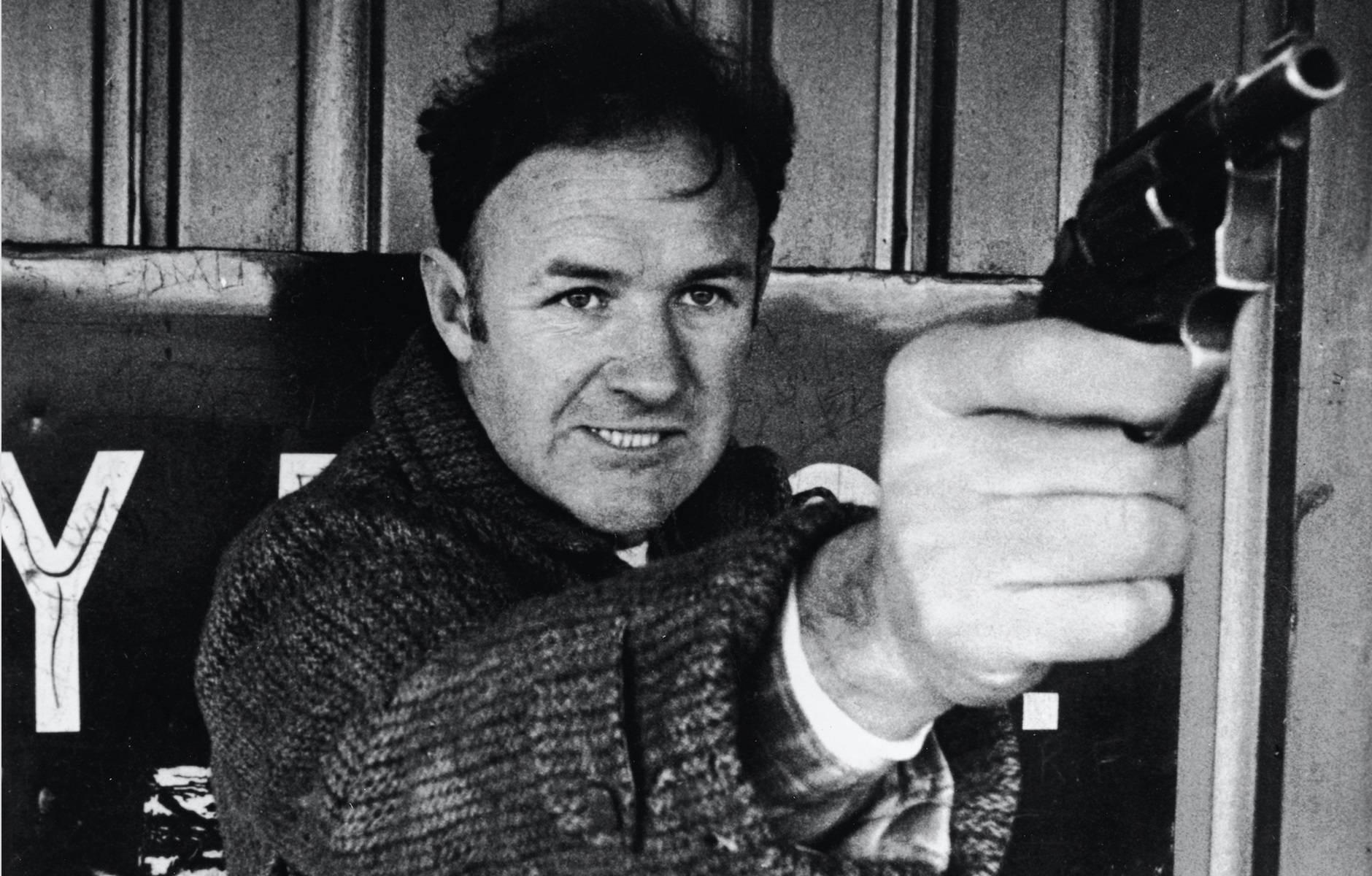 Gene Hackman With Gun Background