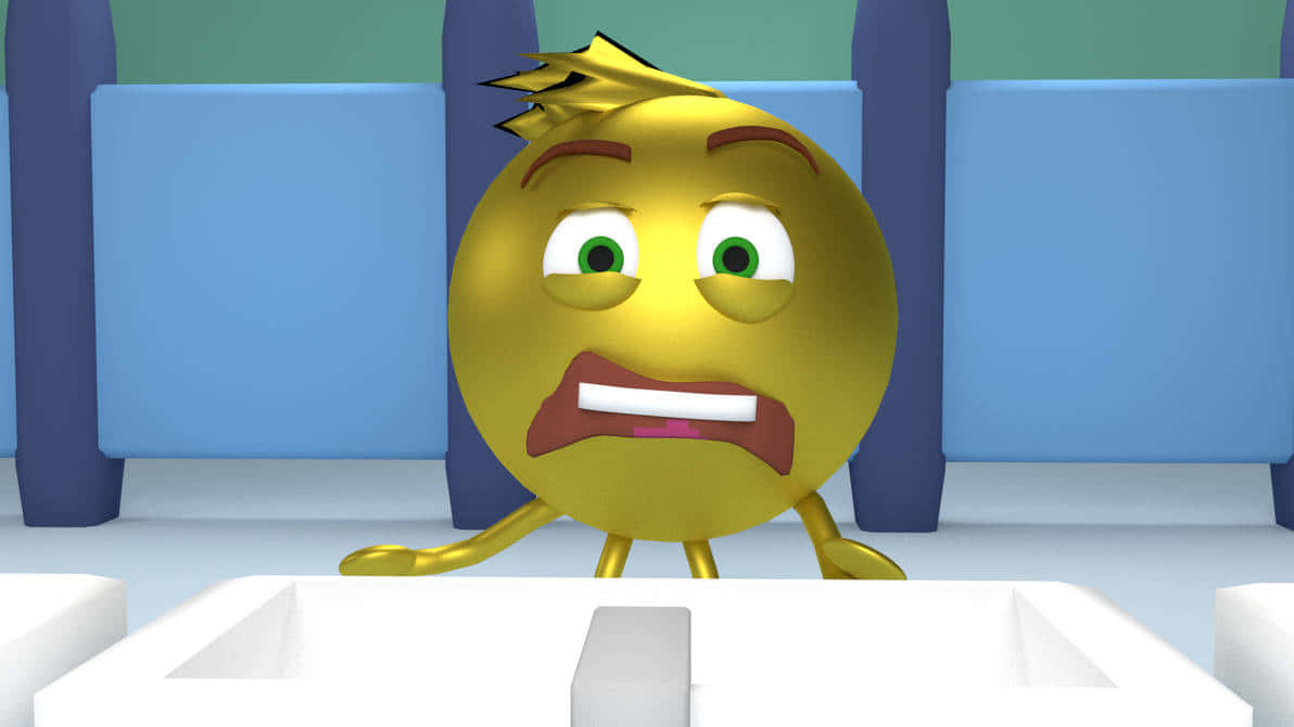 Gene Meh From The Emoji Movie Gets Disgusted Background