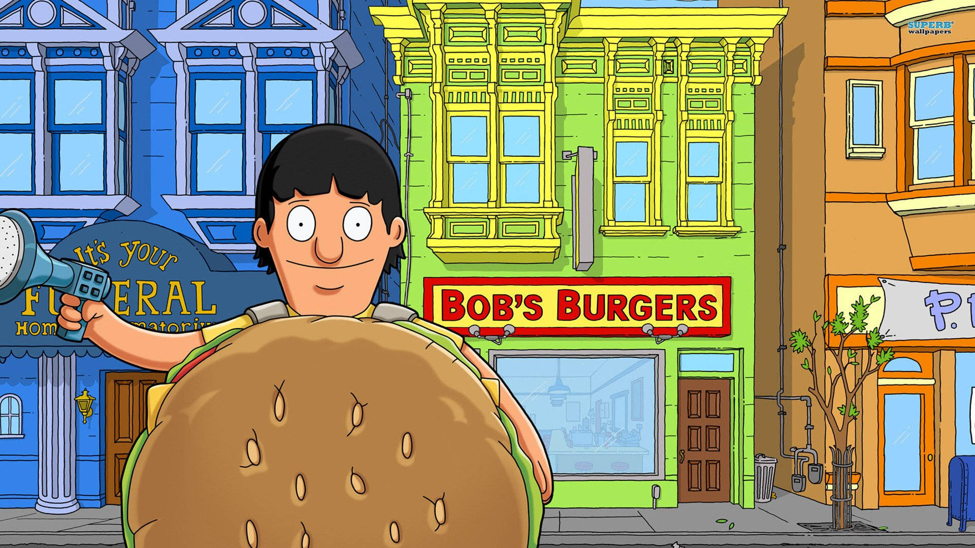 Gene Outside Bobs Burgers Background