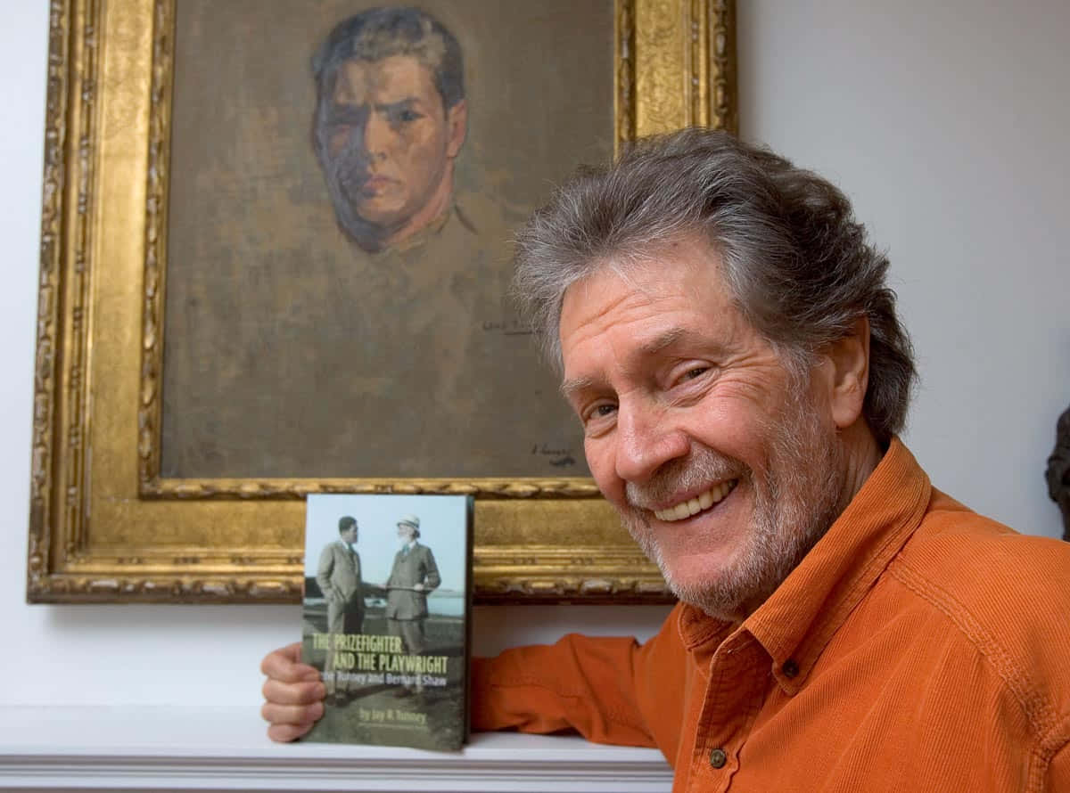 Gene Tunney's Son, Holding His Father's Book Background