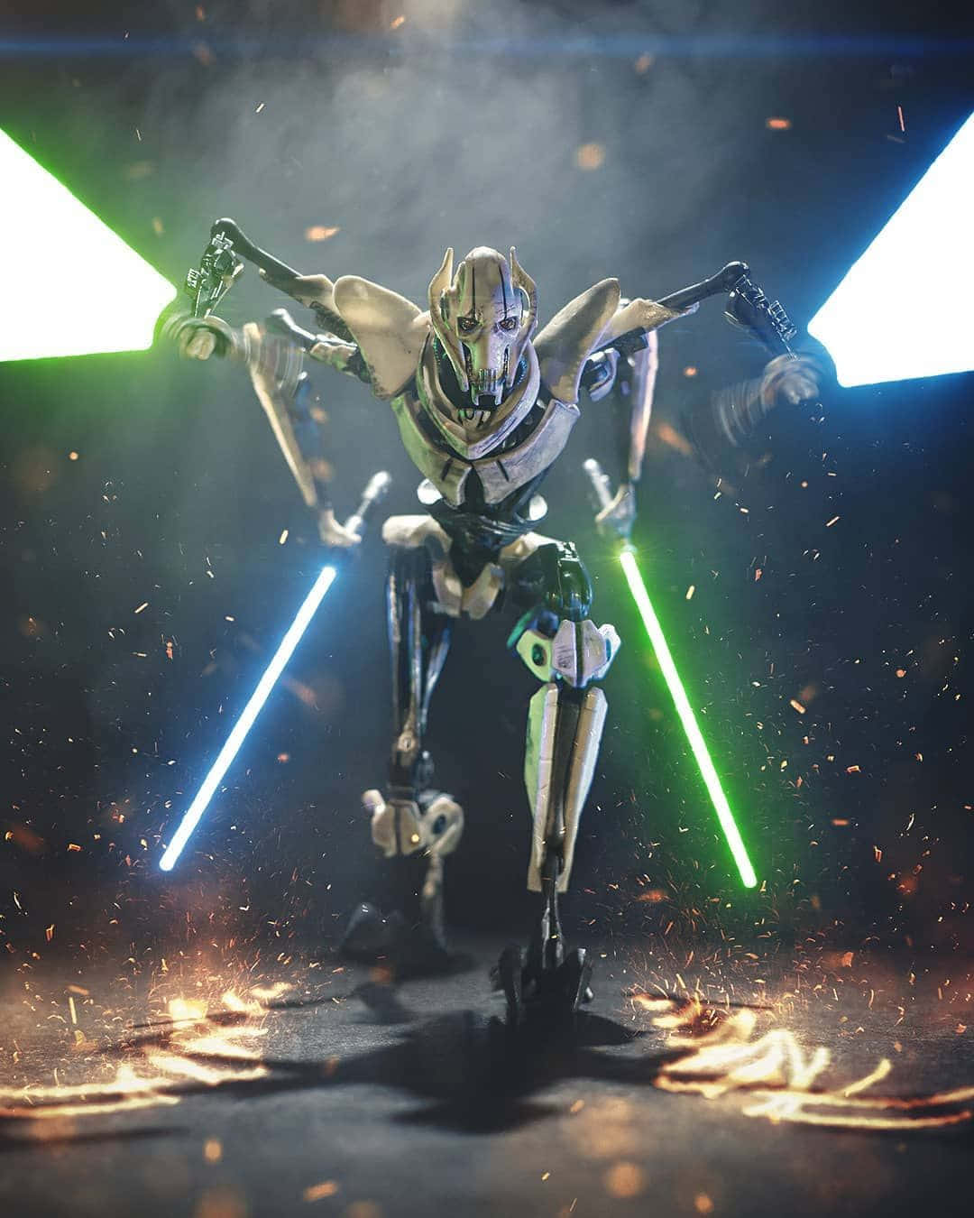 General Grievous Gray Structure Background