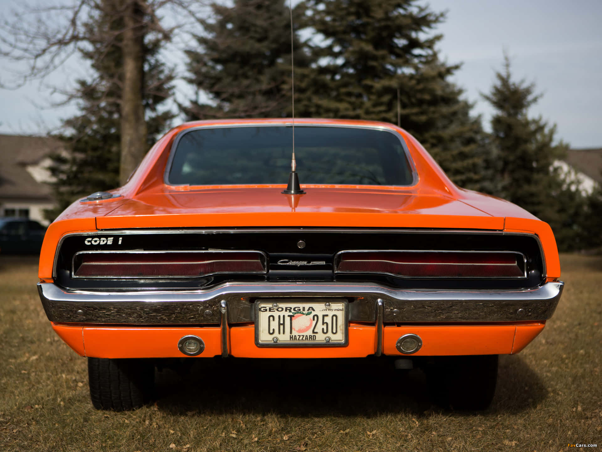 General Lee Car Back View Background