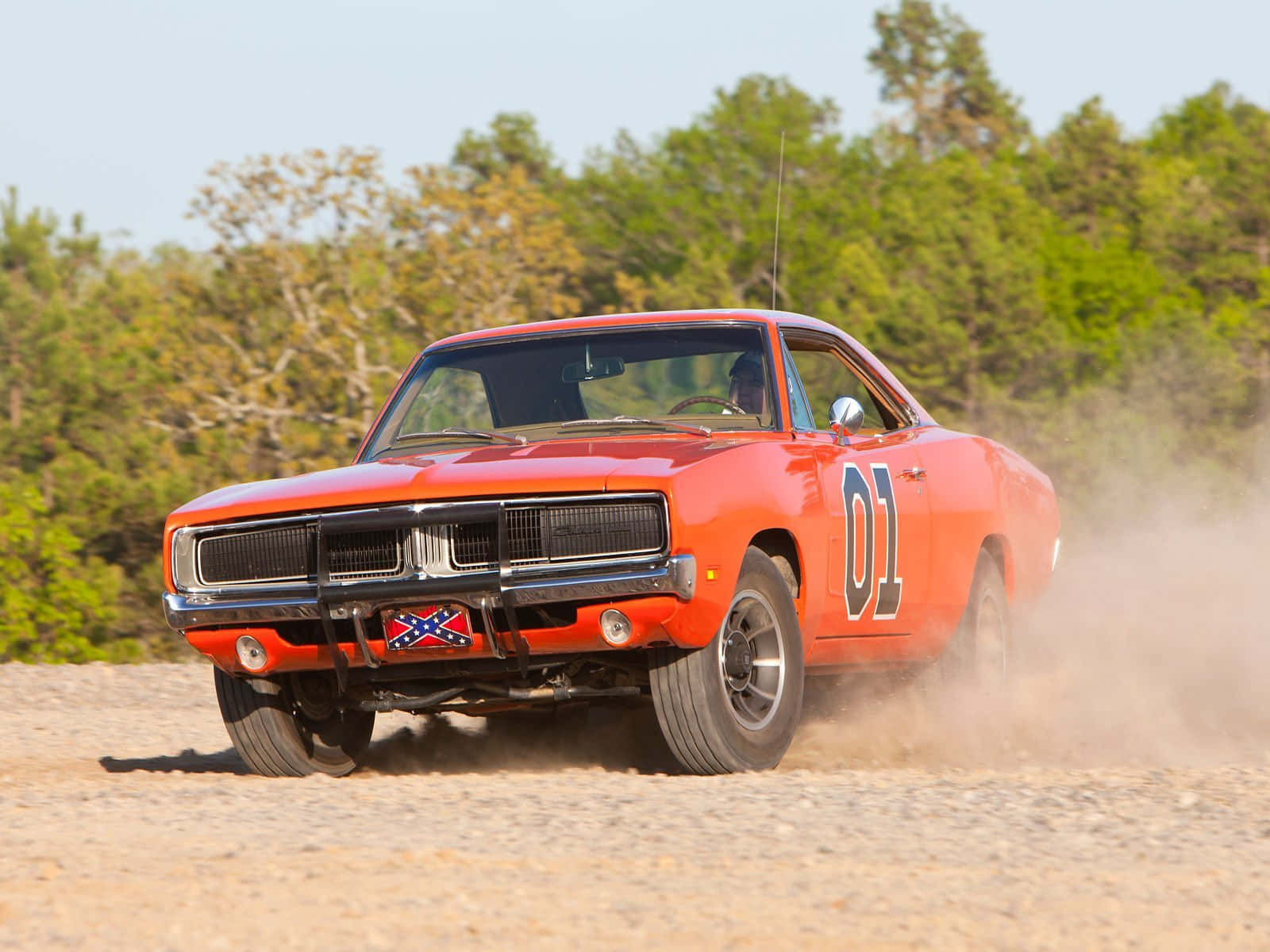 General Lee Car Driving On Dirt