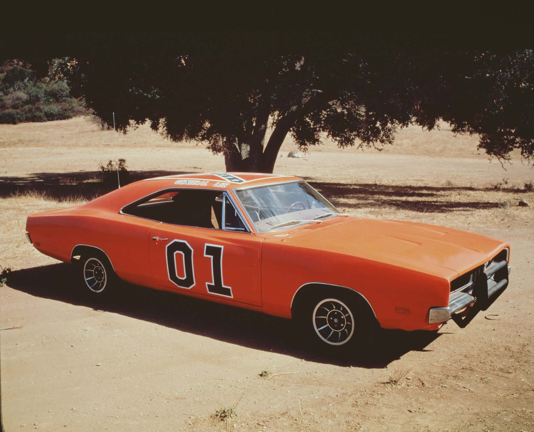 General Lee Car Parked In Dirt