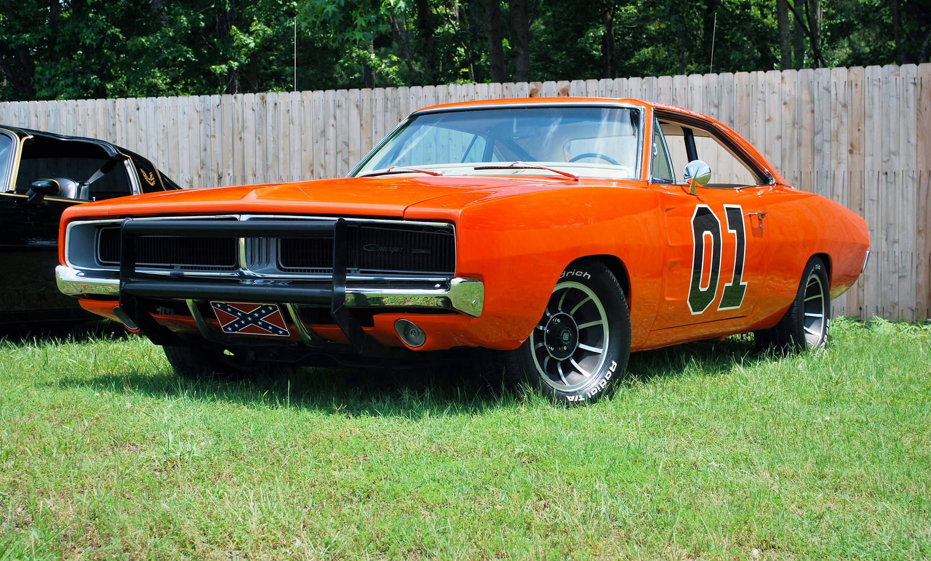 General Lee Parked In Grass Field