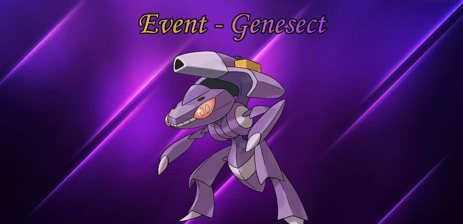 Genesect On Gradient Purple Background Background