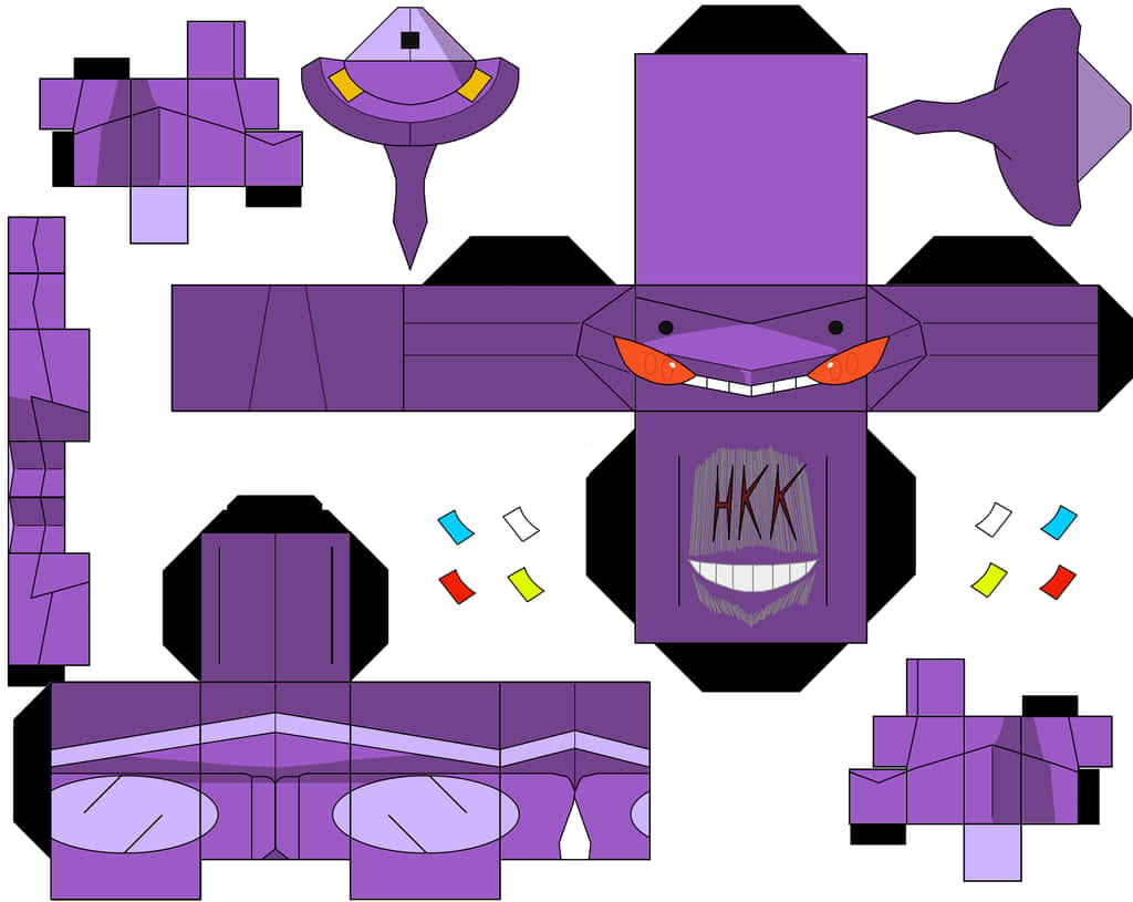 Genesect Pokemon Diy Paper Toy Background