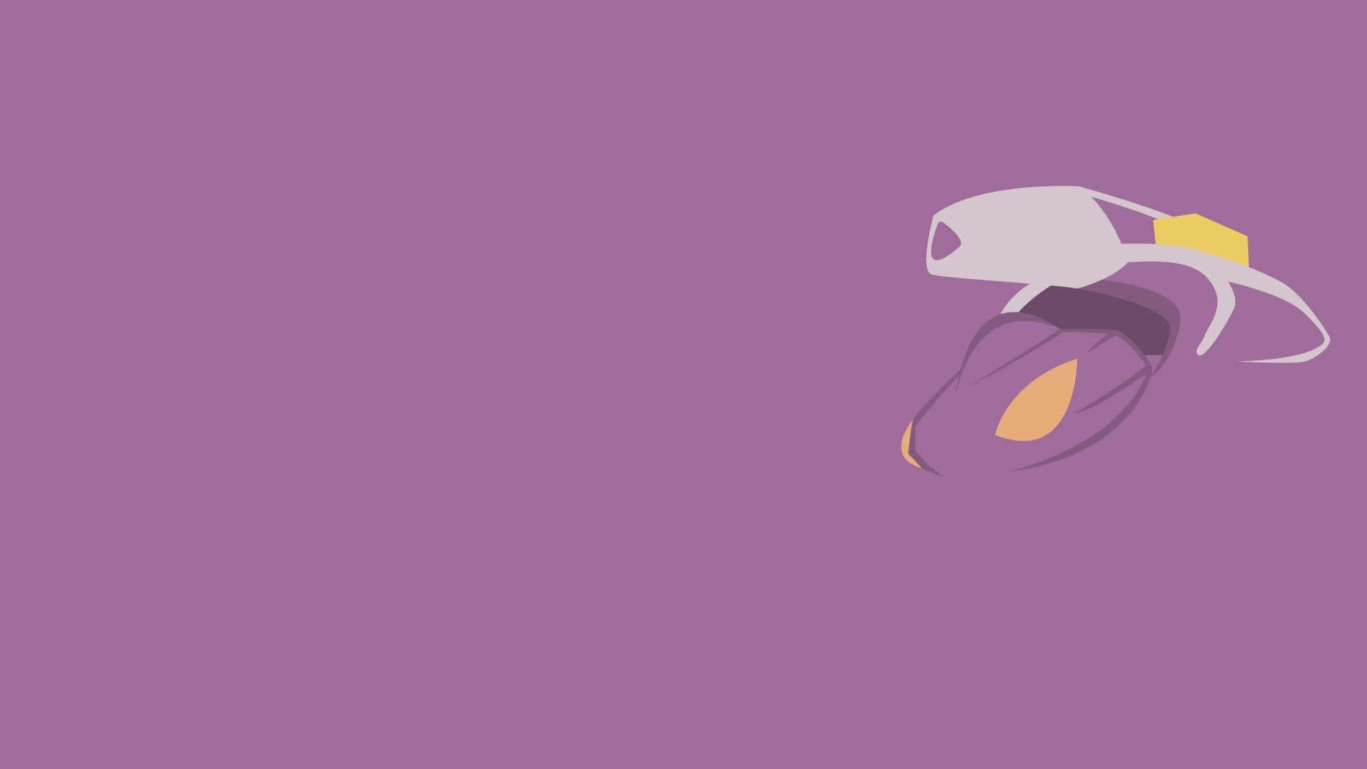 Genesect Pokemon Purple Minimalist Aesthetic Background