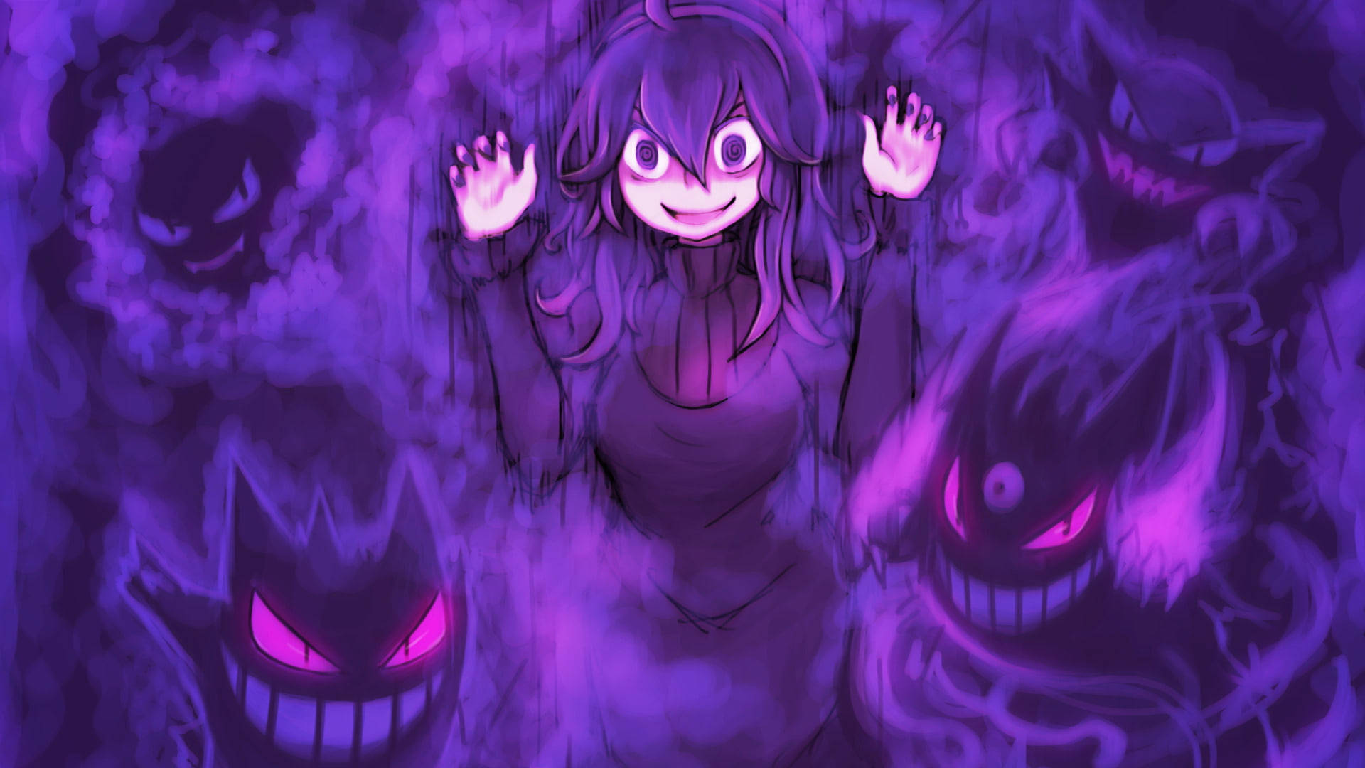 Gengar And Ghost Girl In An Eerily Peaceful Moment