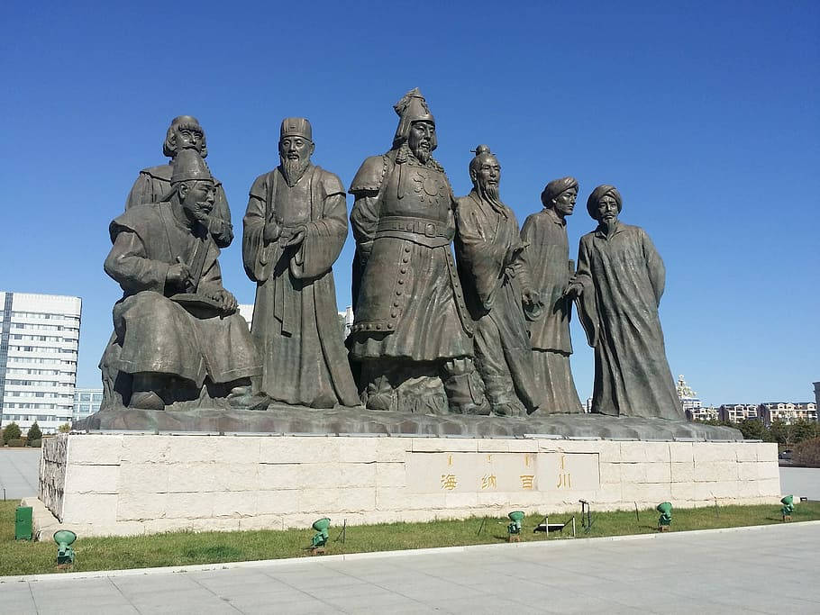 Genghis Khan Inner Mongolias Statue Background