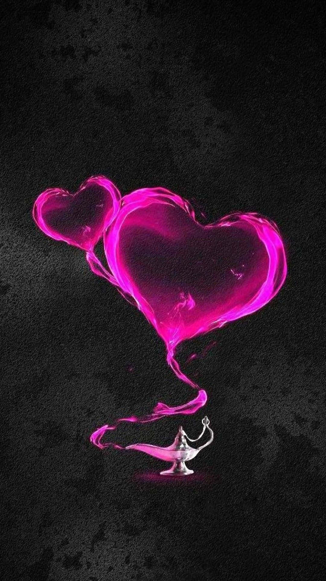 Genie Lamp Pink Hearts Iphone