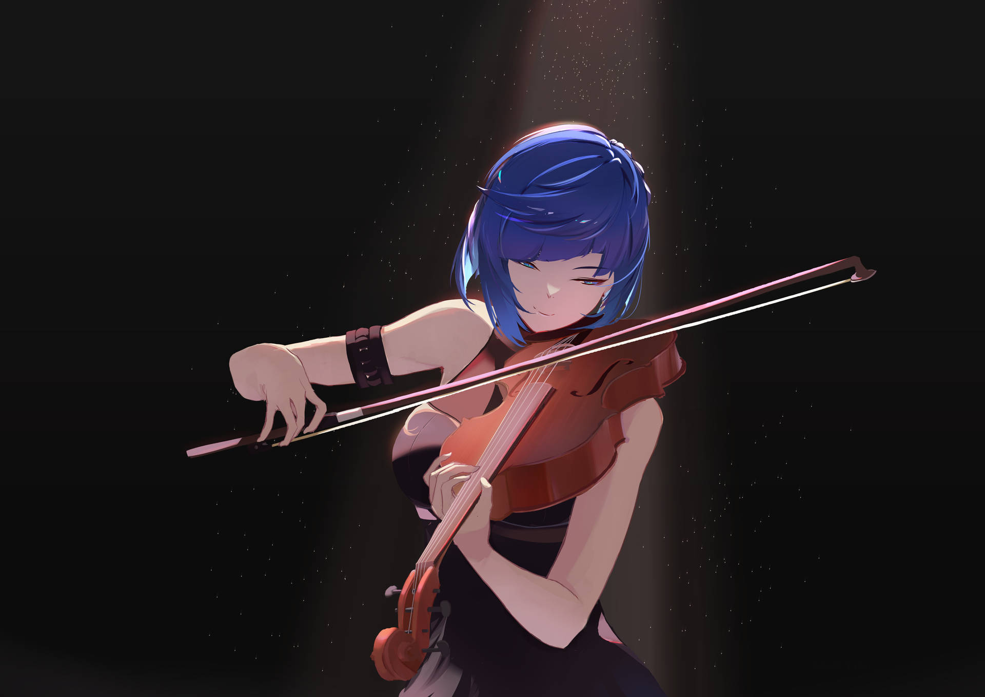 Genshin Impact Yelan Playing Violin Background