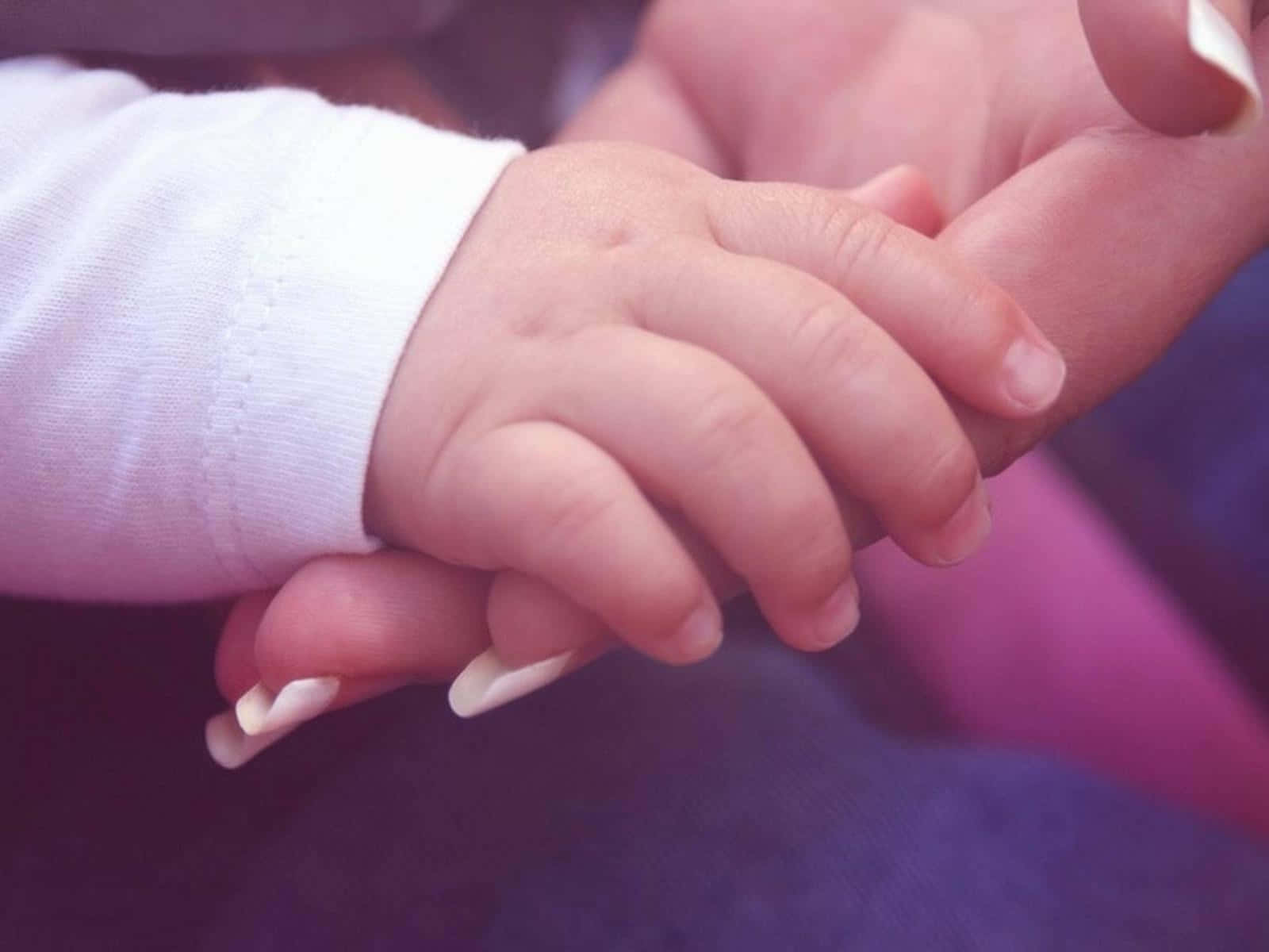 Gentle Infant Adult Hand Hold Background