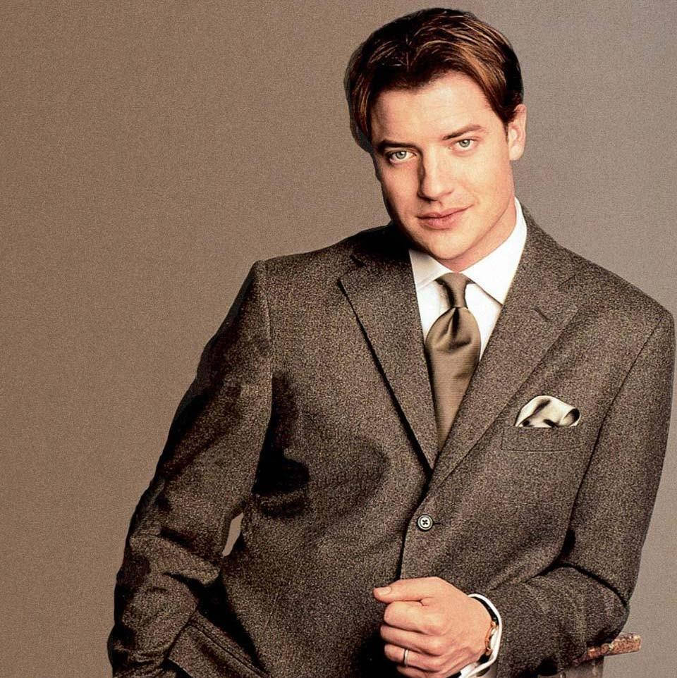 Gentleman Look Hollywood Celebrity Brendan Fraser Background