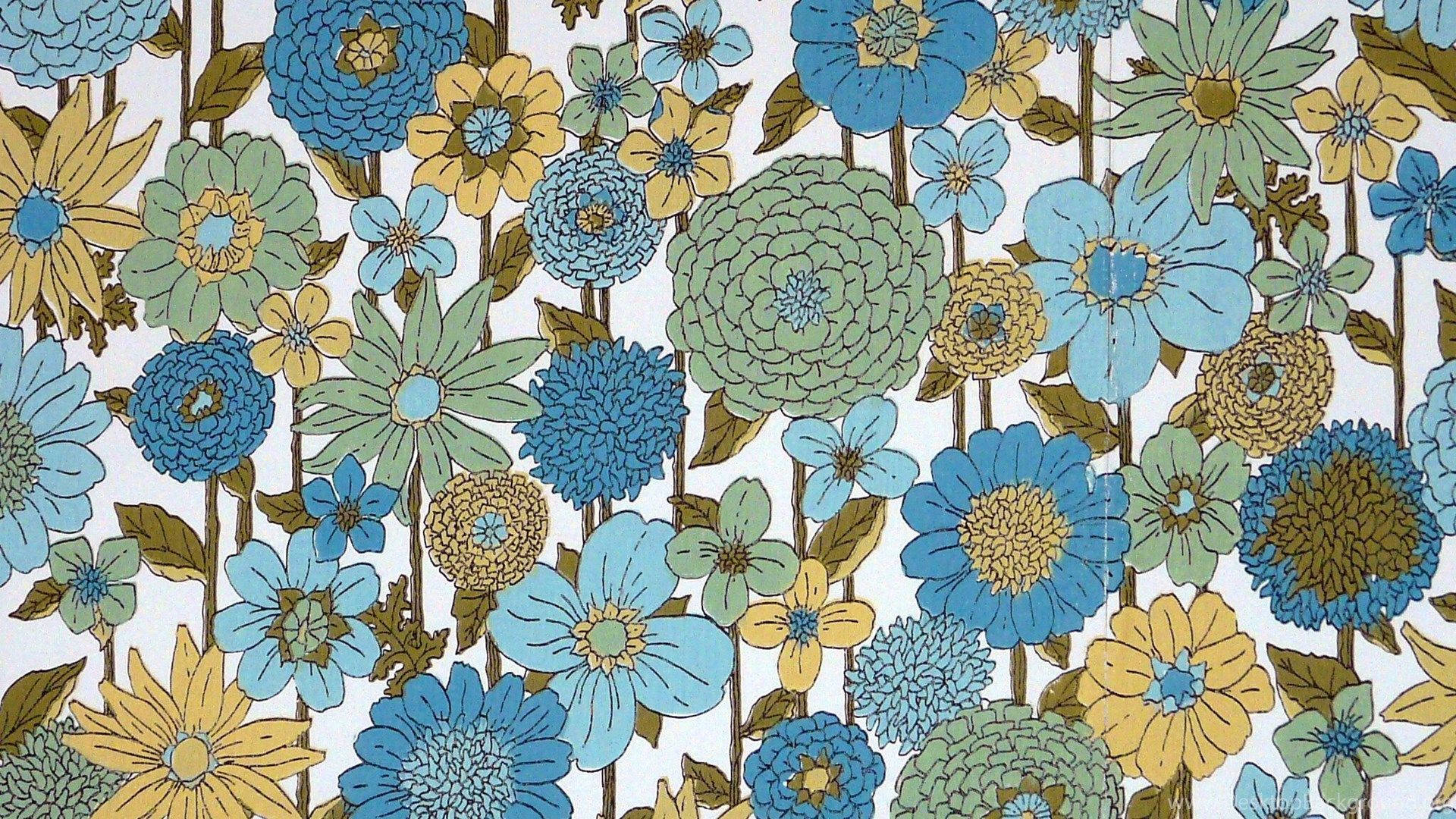 Genuine Vintage Flowers Desktop Background