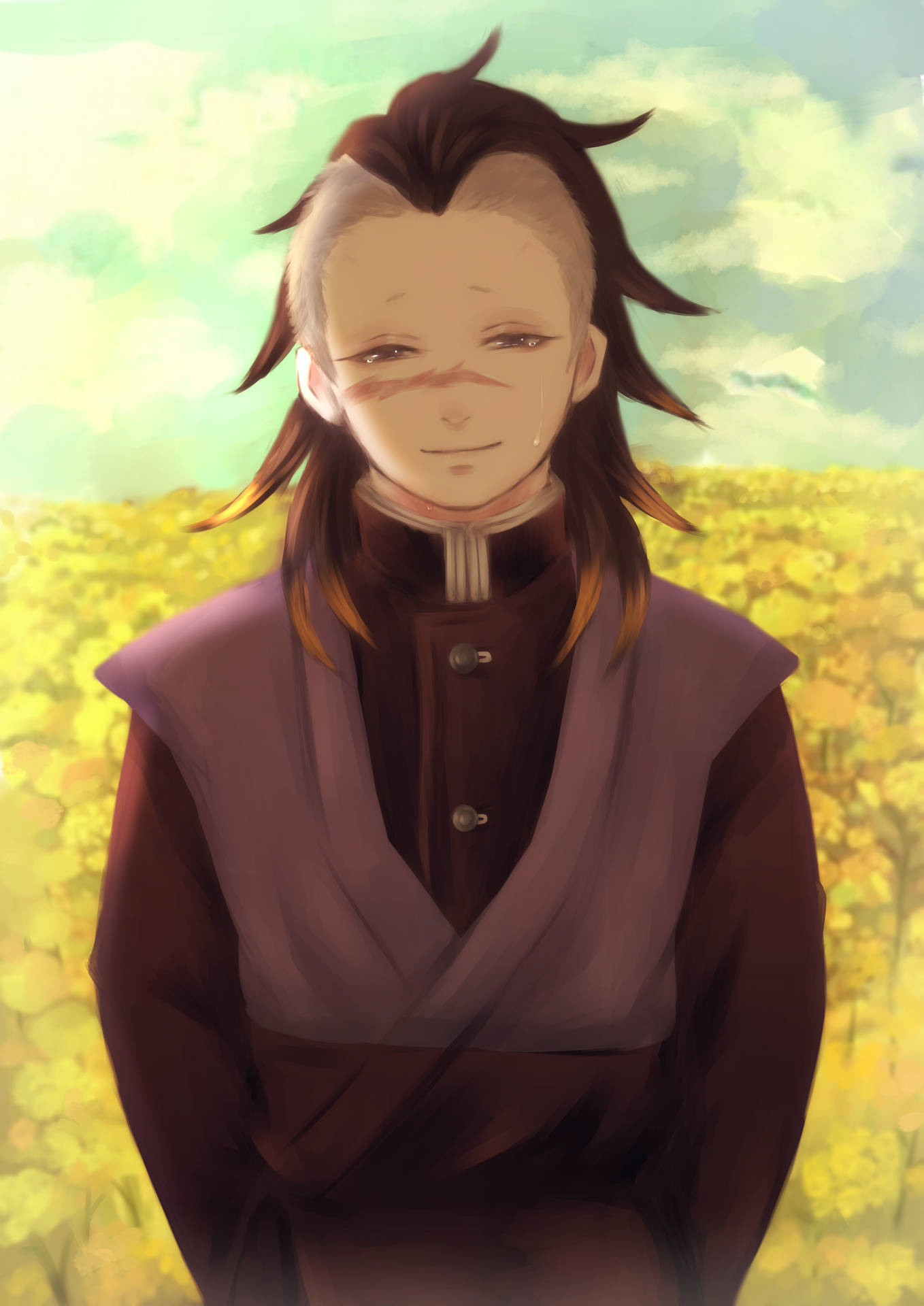 Genya In Yellow Flower Field Background