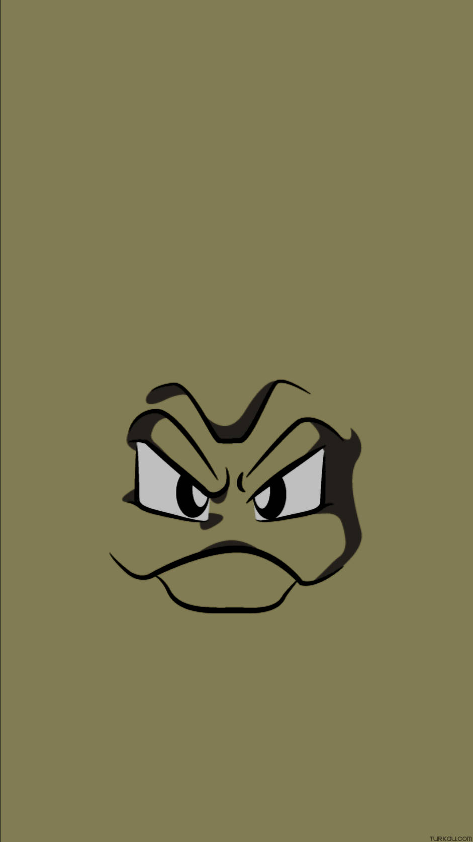 Geodude Face On Brownish Background Background